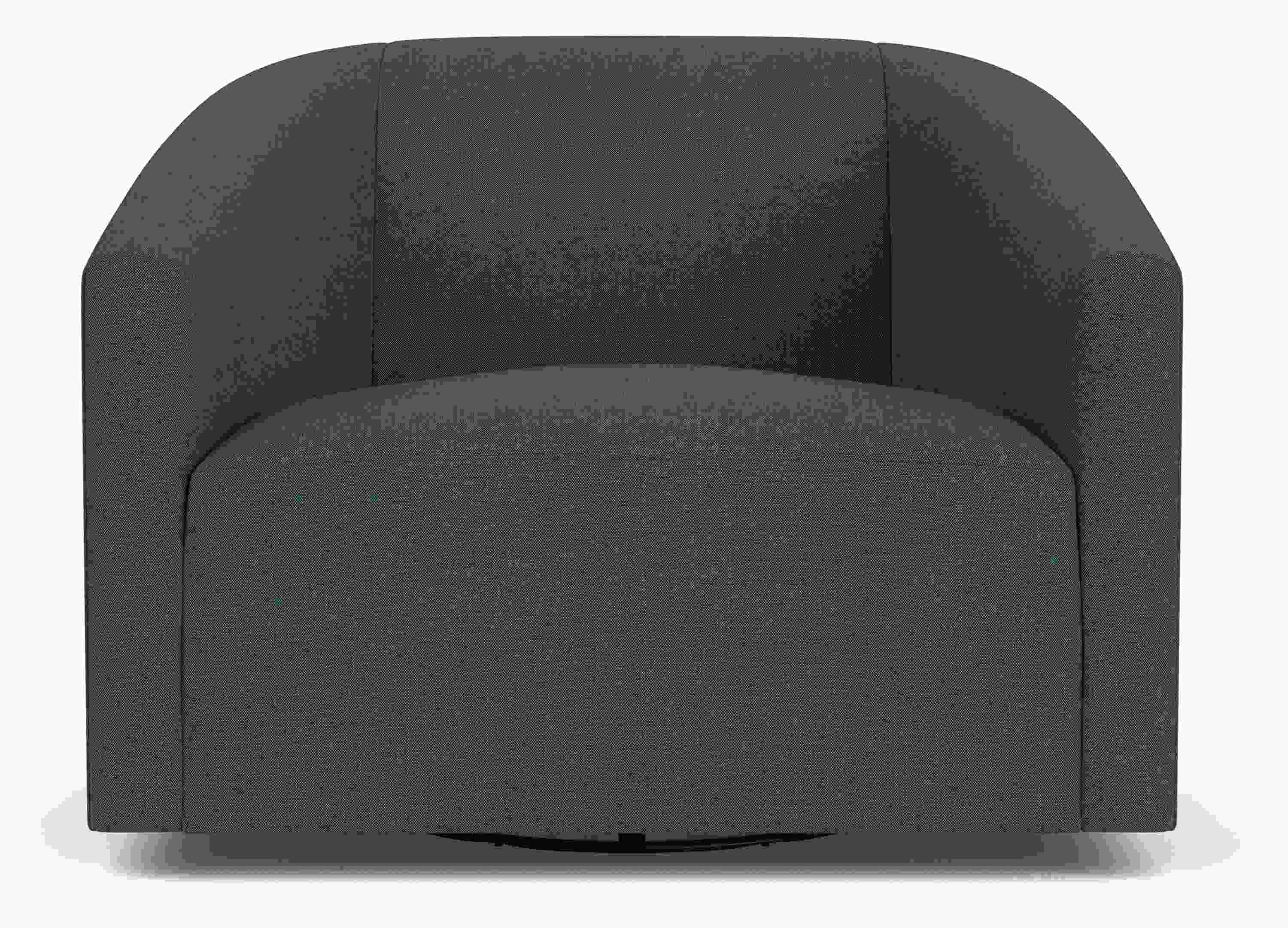 front view of Arris Swivel Chair in Pelham Ink.