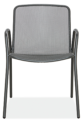 Front view of Aruba Chair in Graphite.