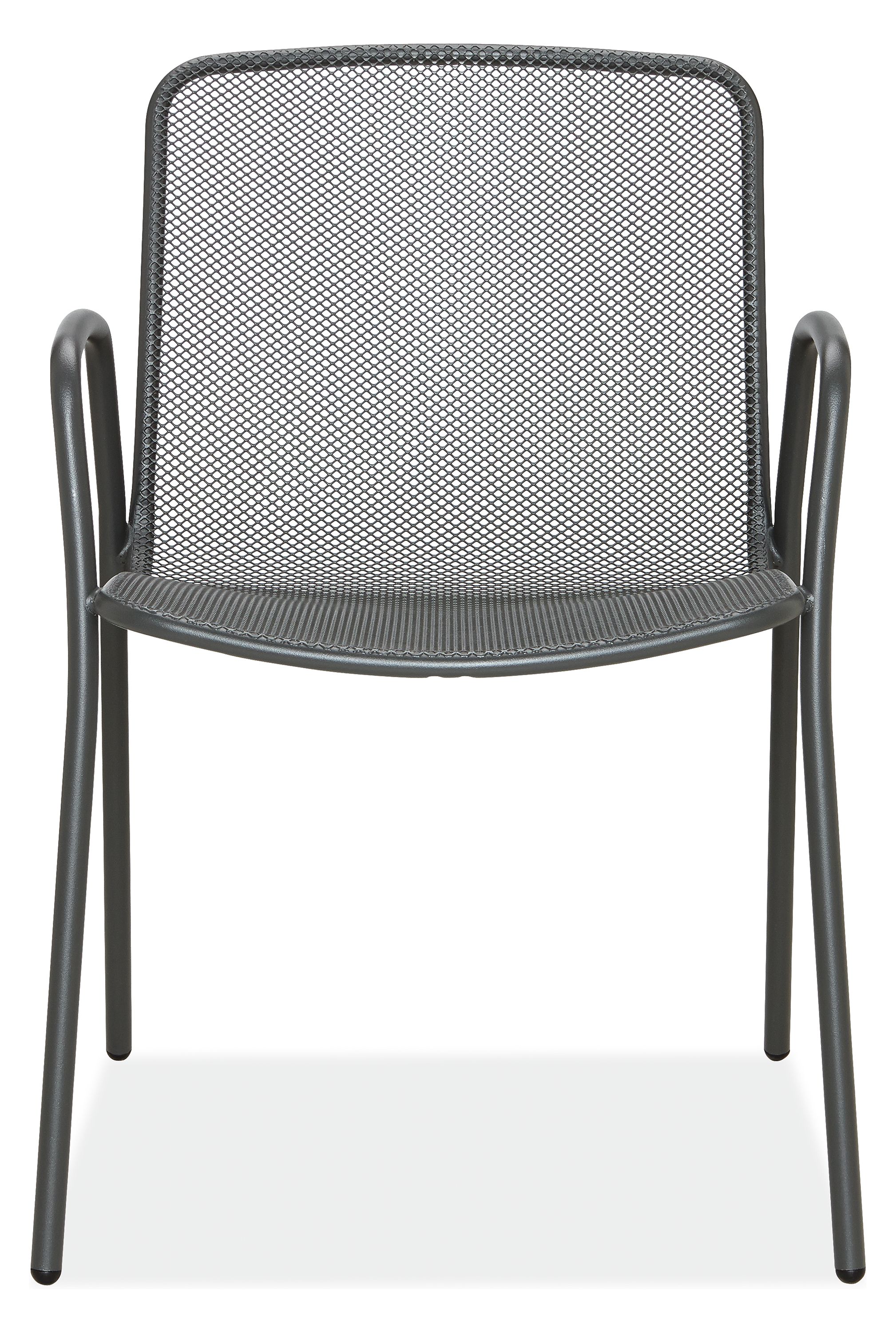 Front view of Aruba Chair in Graphite.