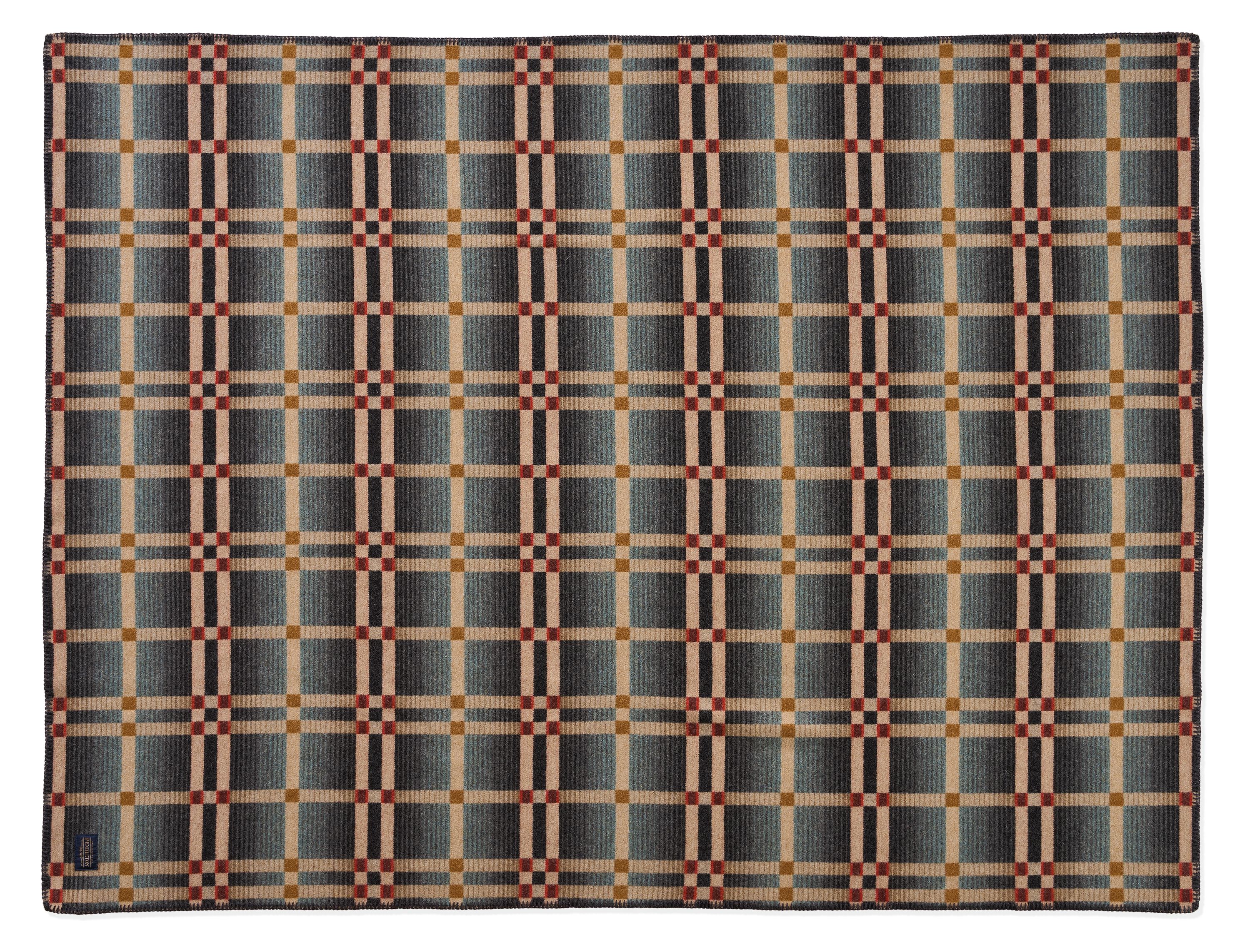 Open view of Ashland Throw Blanket in Shale.