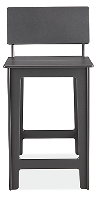 Front view of Aspen Counter Stool in Grey.