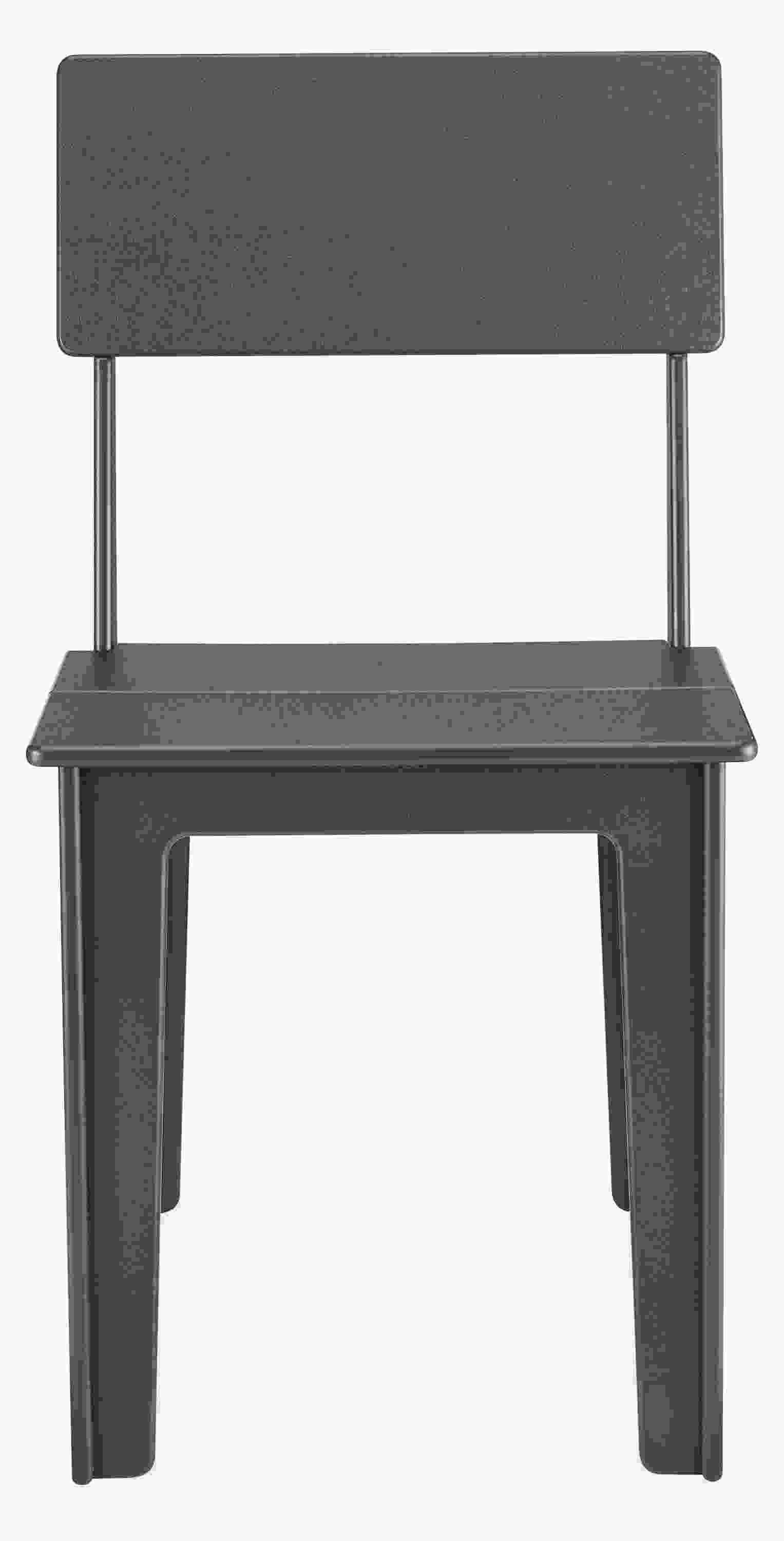 Front view of Aspen Side Chair in Grey.