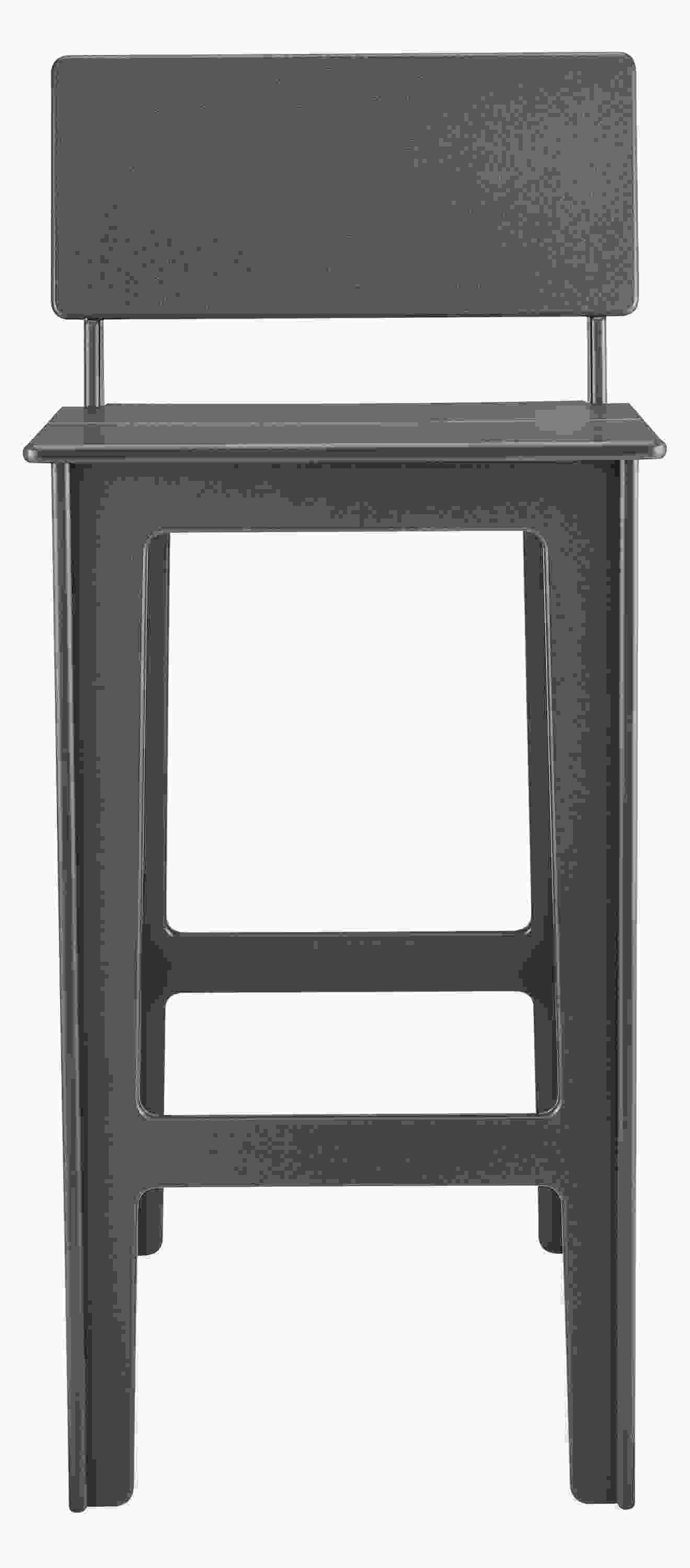 Front view of Aspen Bar Stool in Grey.