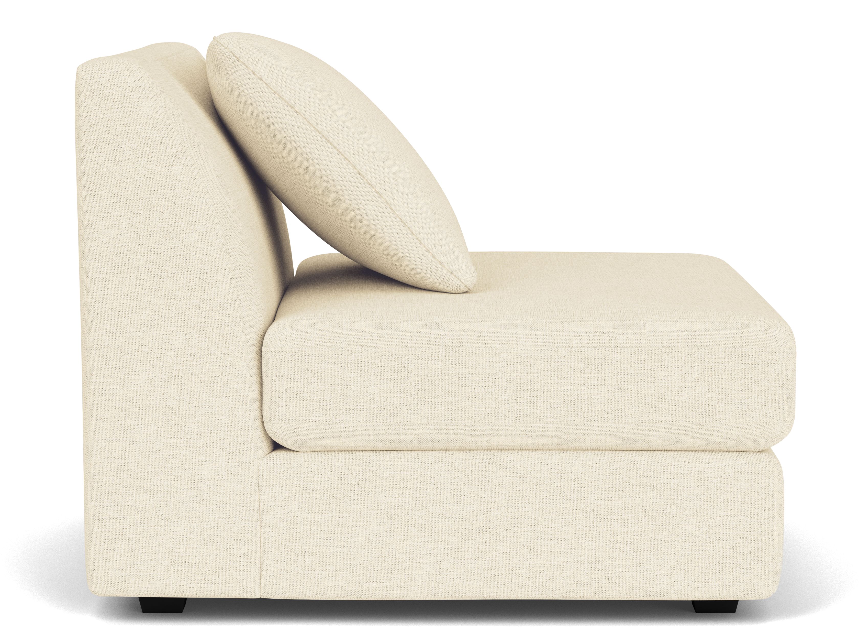 Front view of Astaire 50 Curved Wedge in Sumner ivory fabric.