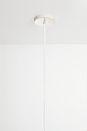 Detail of Aurora bell pendant off-white ceiling plate.