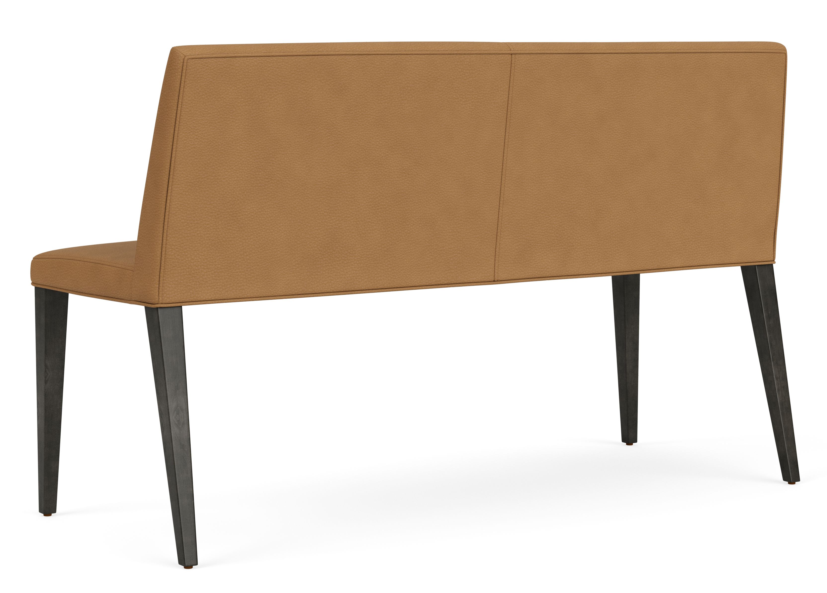 Back view of Ava 54w 22d 33h Bench in Leather