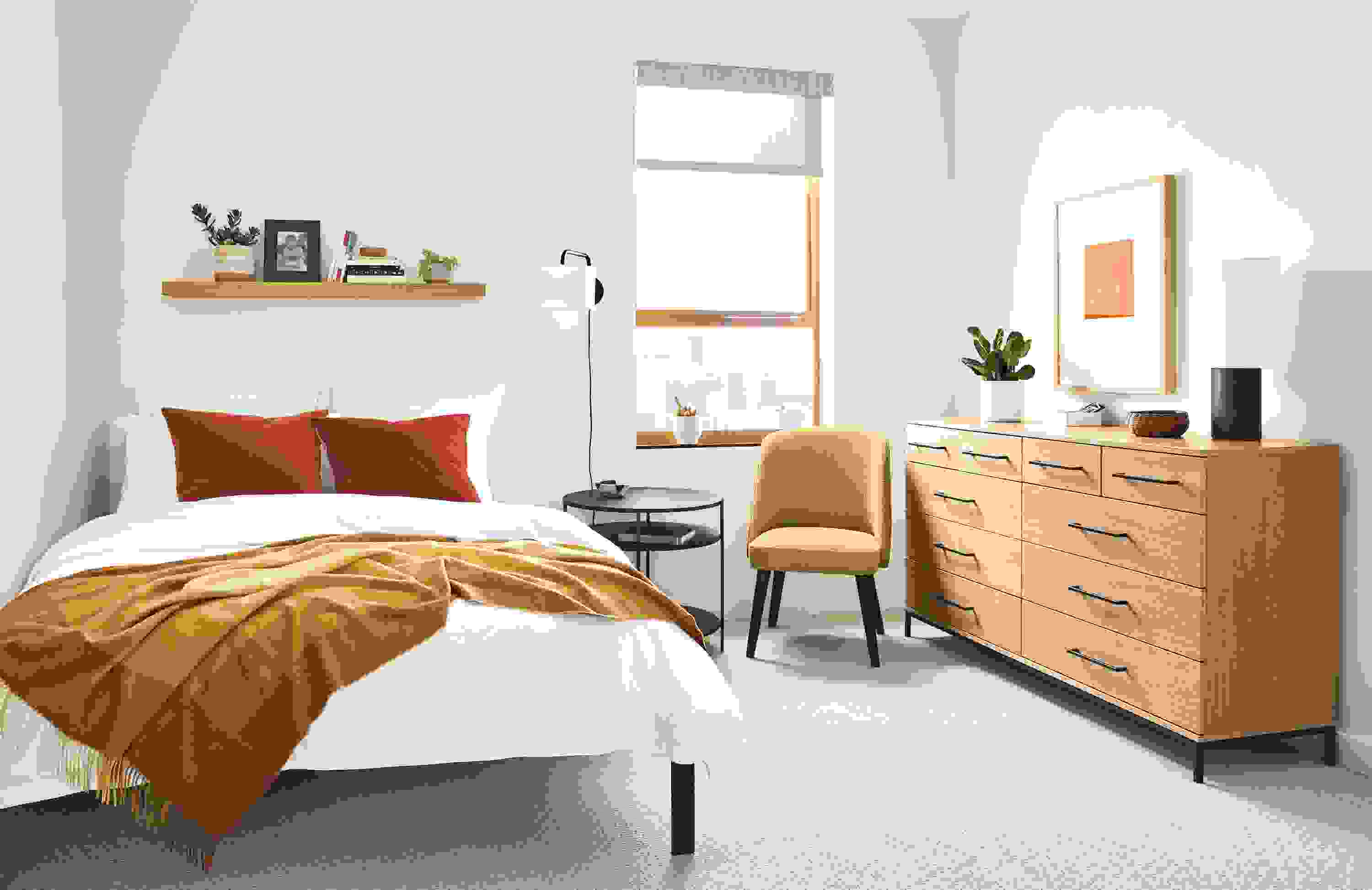 Slim Round End Tables Modern Living Room Furniture Room & Board