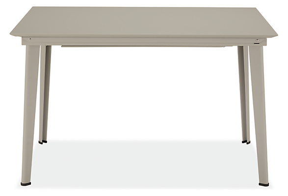 Front view of Bauer 47w 31d 30h Extension Table with One 20.5" Leaf in Flint.