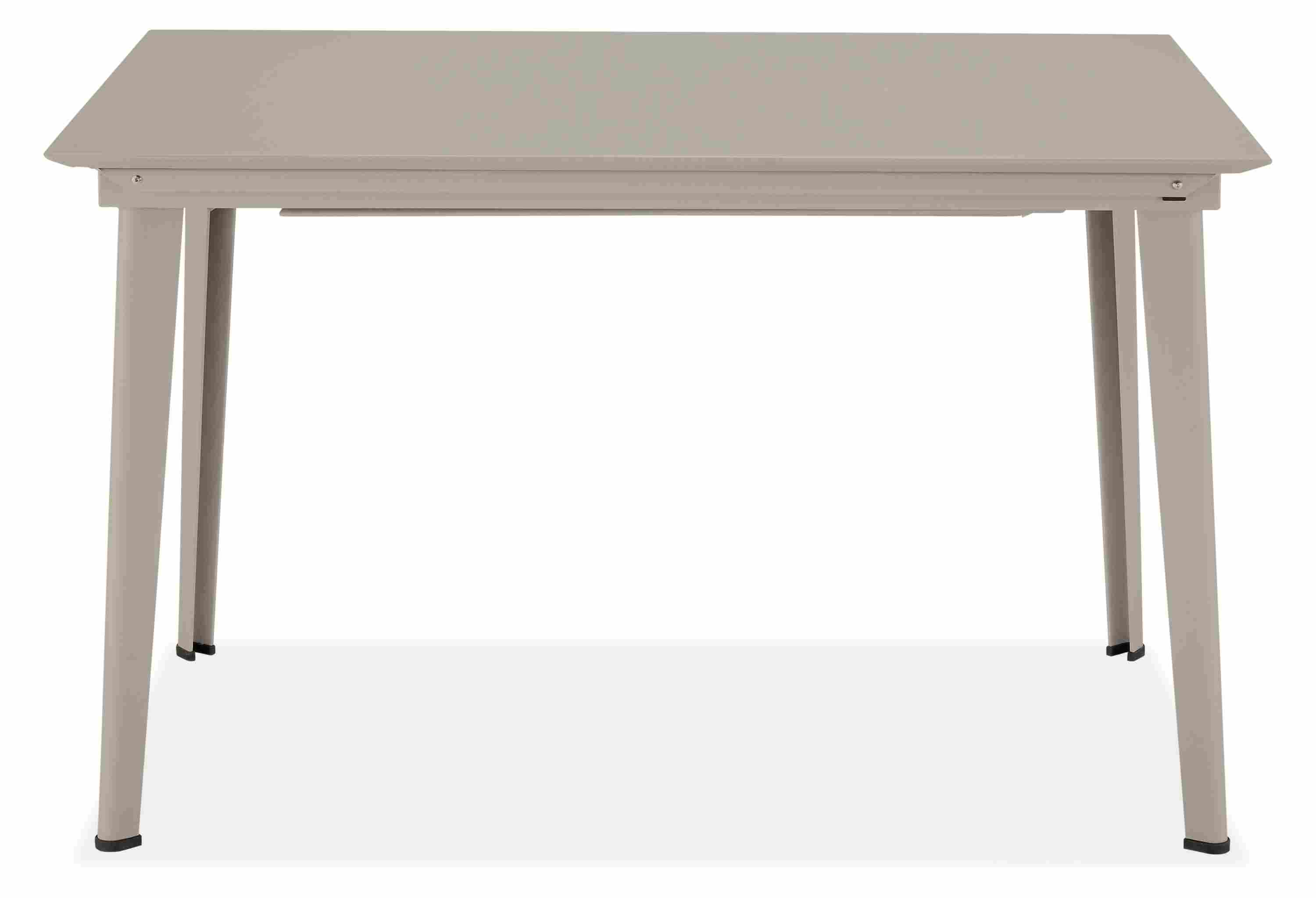 Front view of Bauer 47w 31d 30h Extension Table with One 20.5" Leaf in Flint.