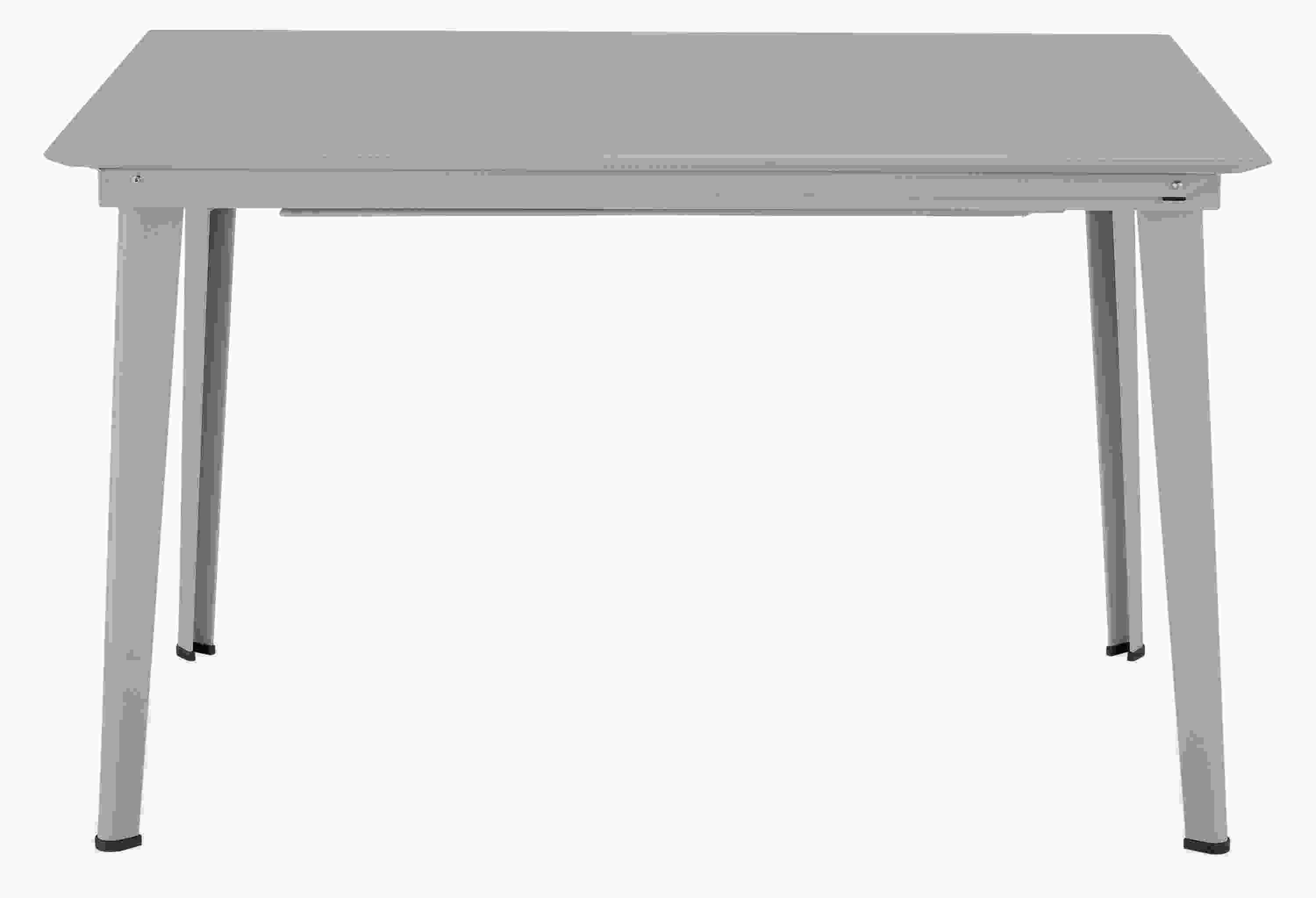 Front view of Bauer 47w 31d 30h Extension Table with One 20.5" Leaf in Flint.