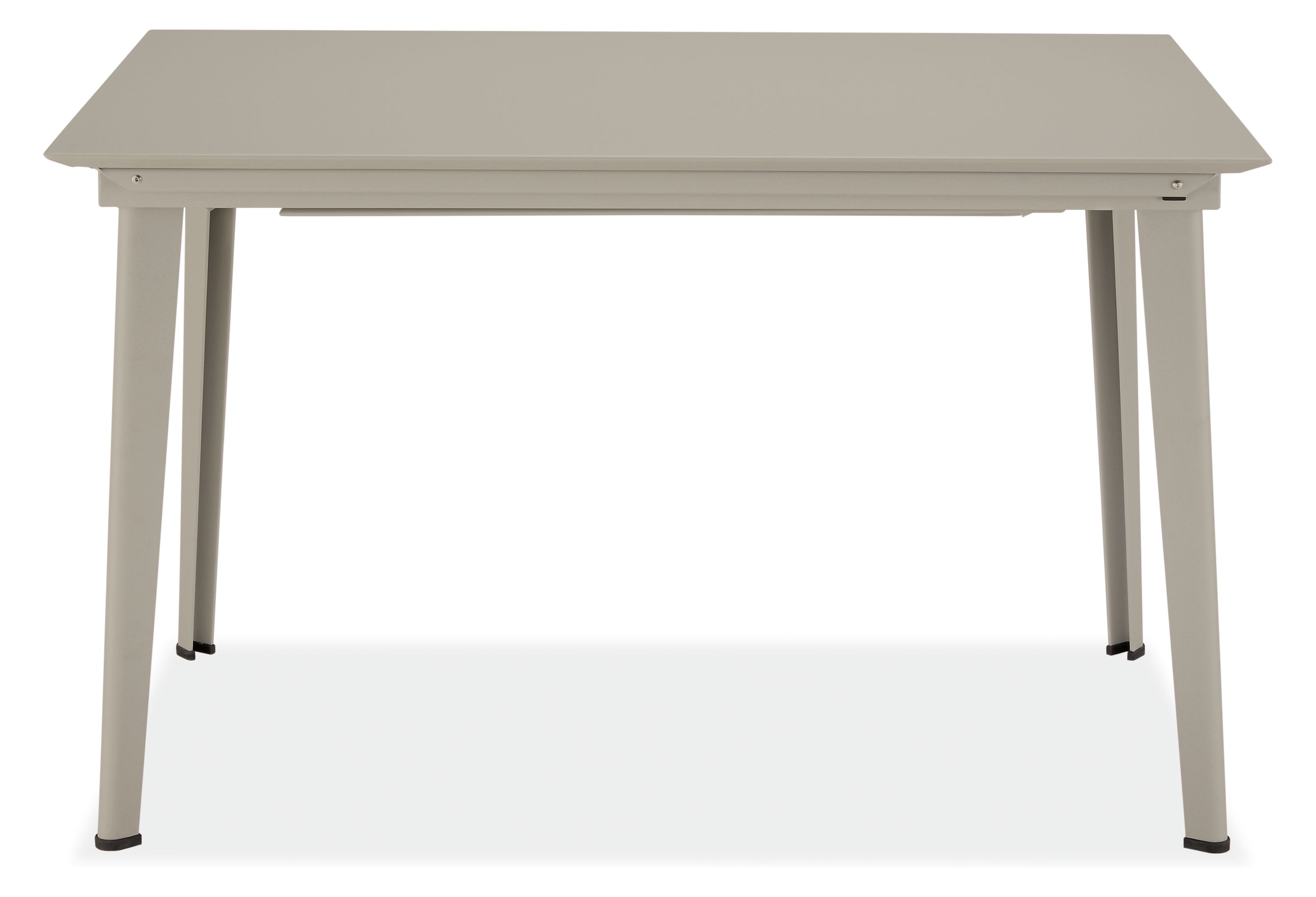 Front view of Bauer 47w 31d 30h Extension Table with One 20.5" Leaf in Flint.