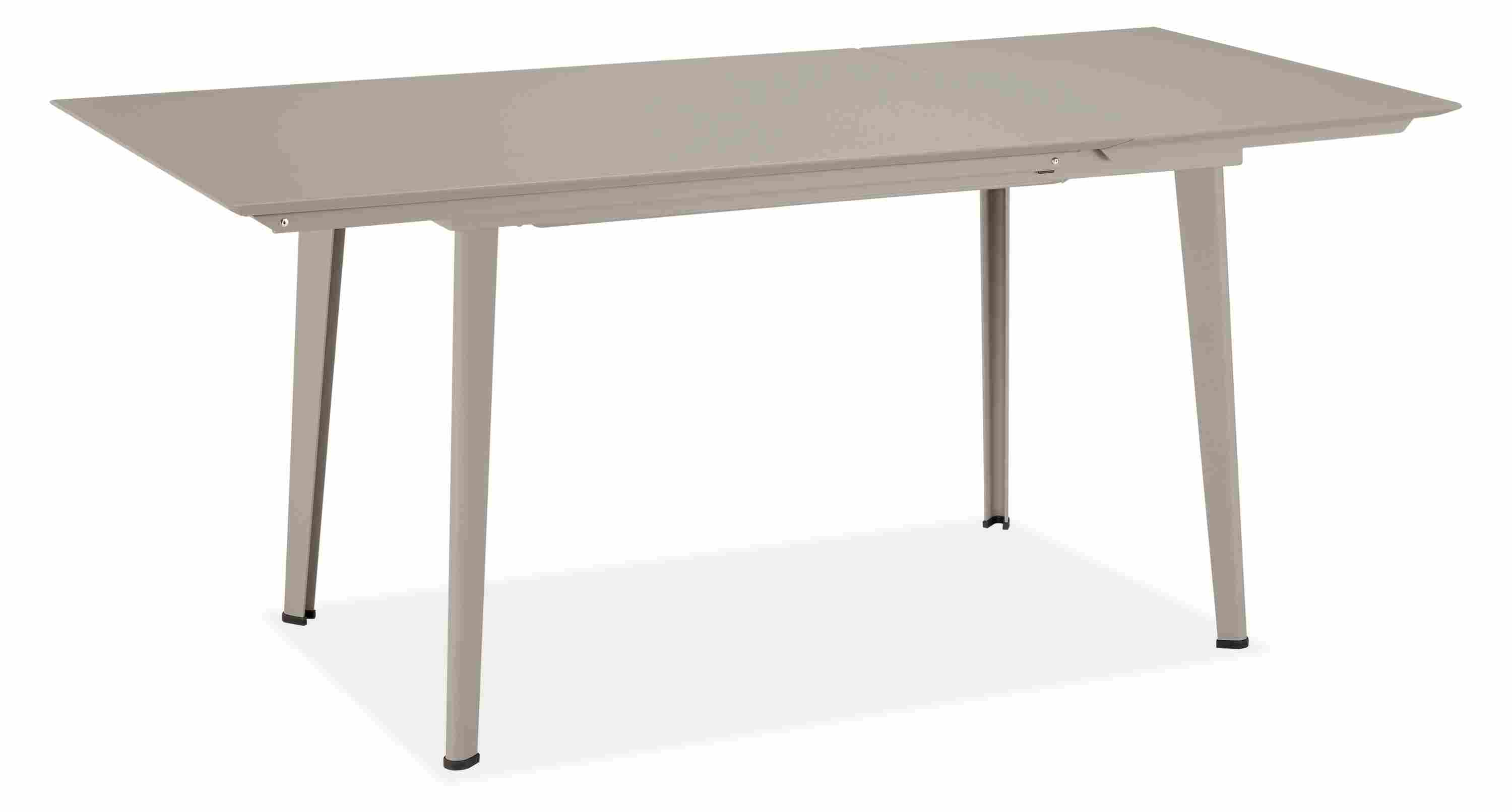 Angle view of Bauer 47w 31d 30h Extension Table with One 20.5" Leaf in Flint.