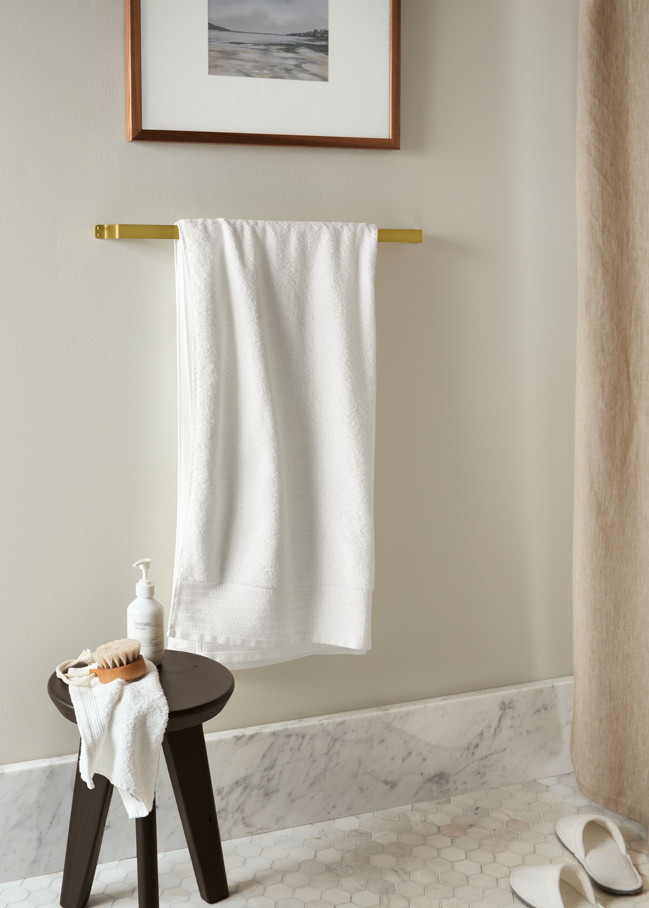 bed and bath towel racks