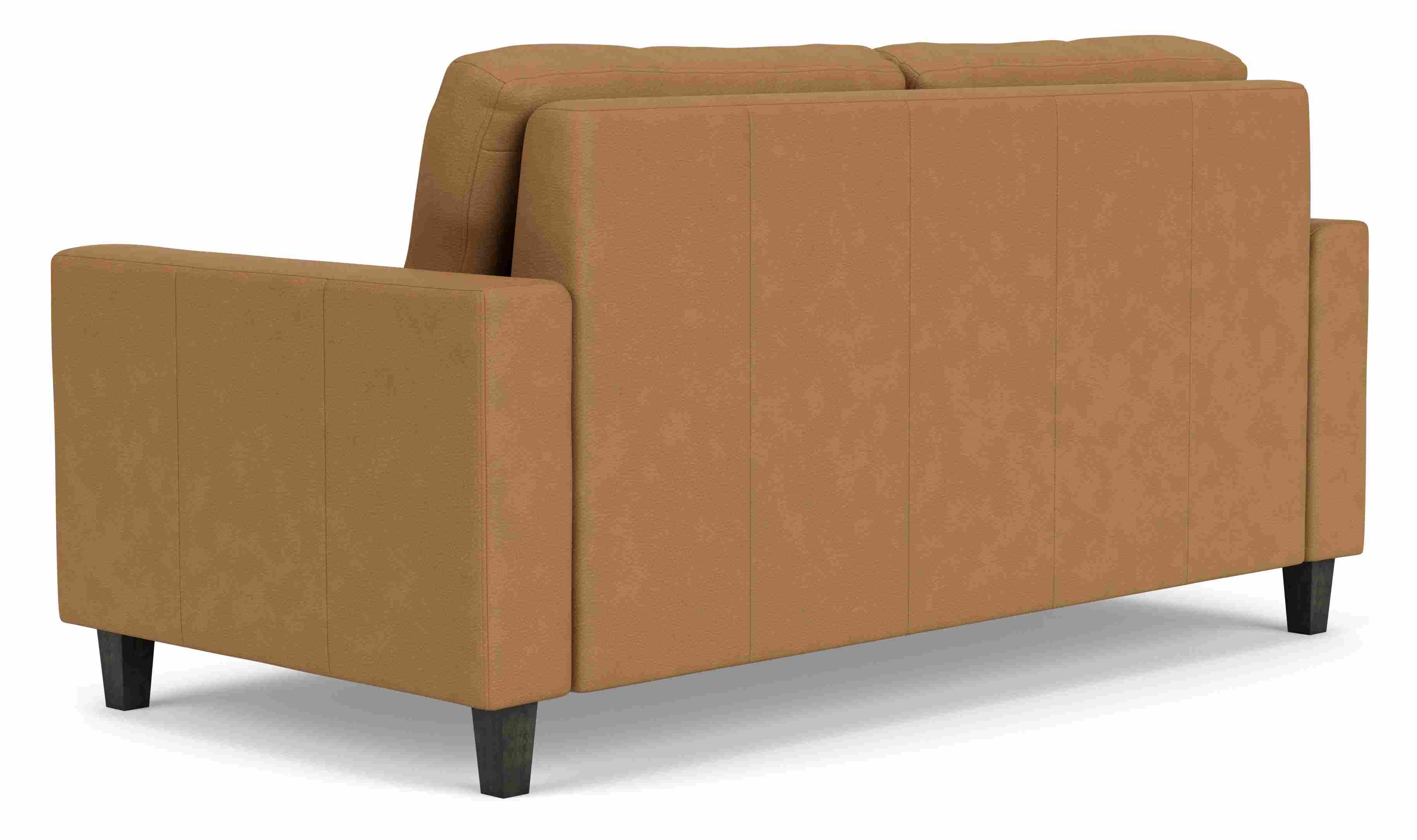 Back view of Berin Wide Arm 76" Queen Sleeper Sofa Wood in Leather