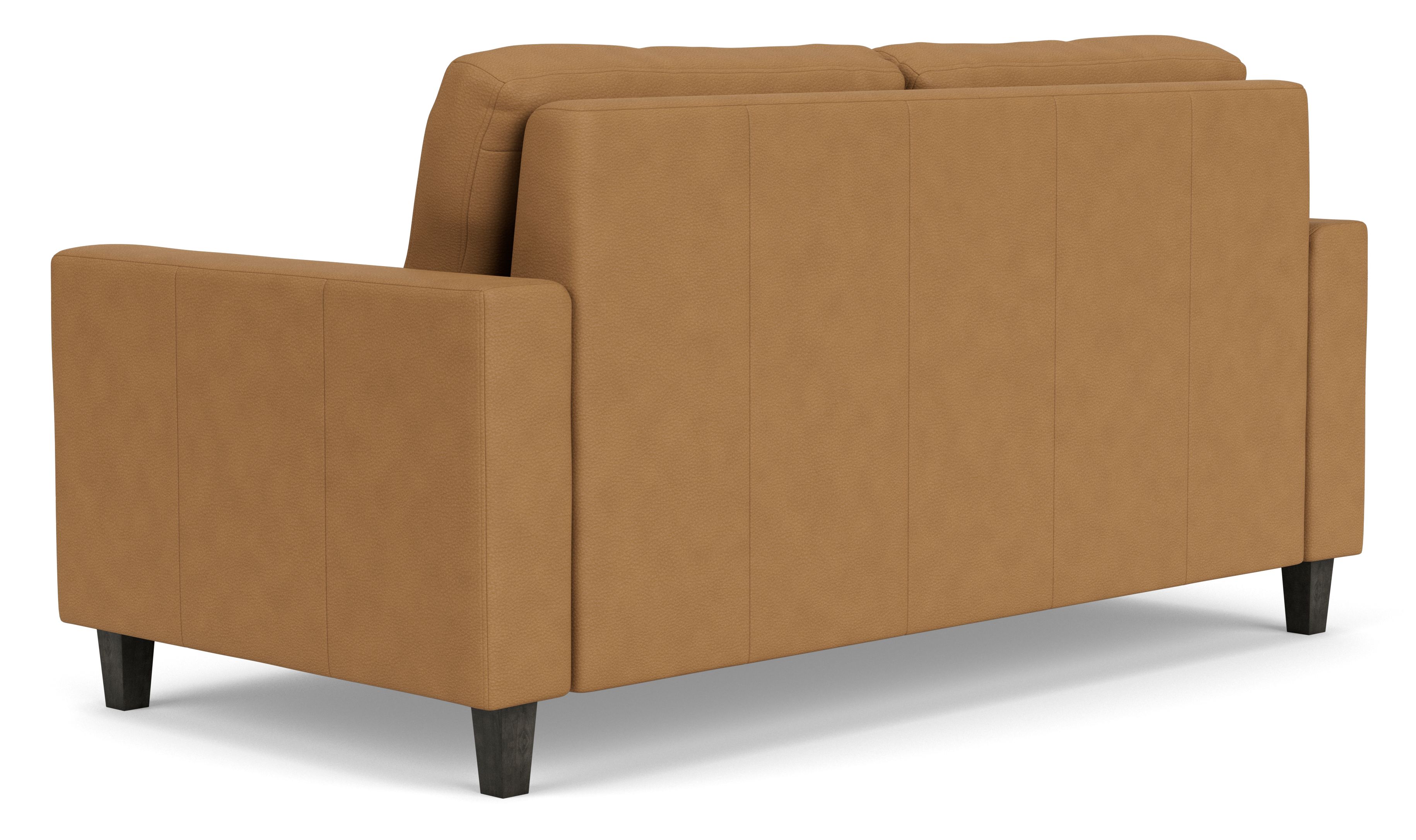 Back view of Berin Wide Arm 76" Queen Sleeper Sofa Wood in Leather