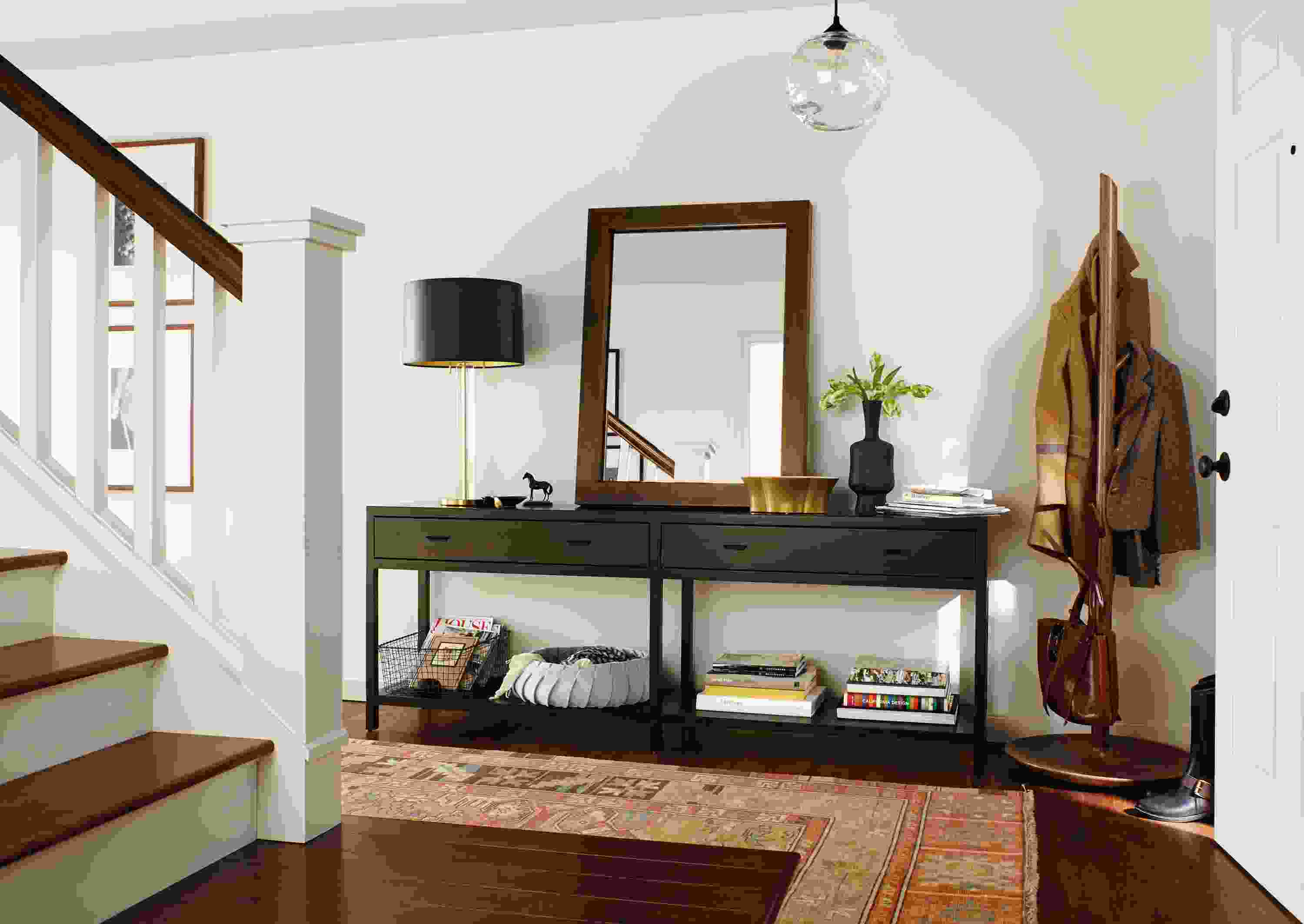 Detail of Berkeley console table in entryway.