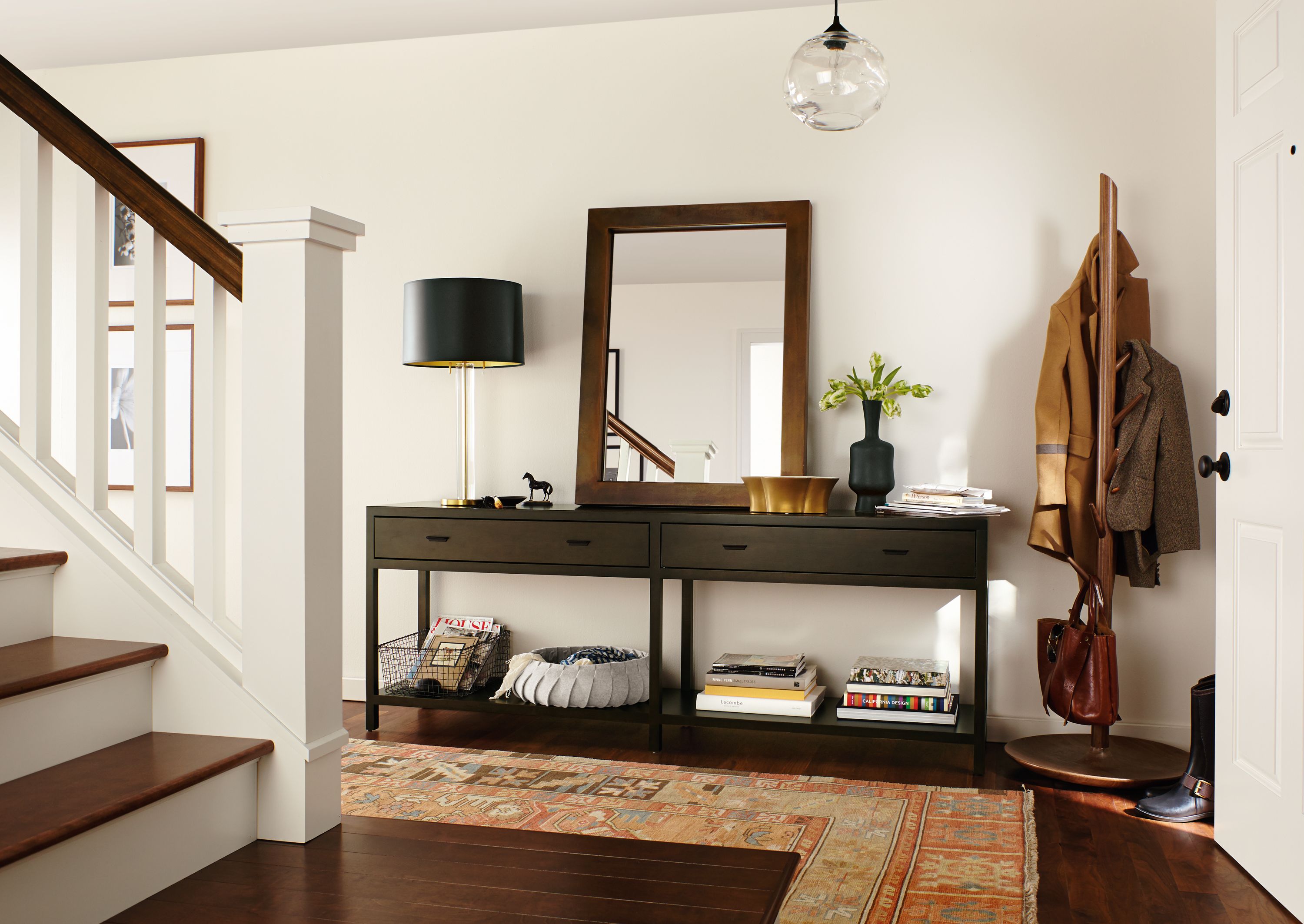 Detail of Berkeley console table in entryway.