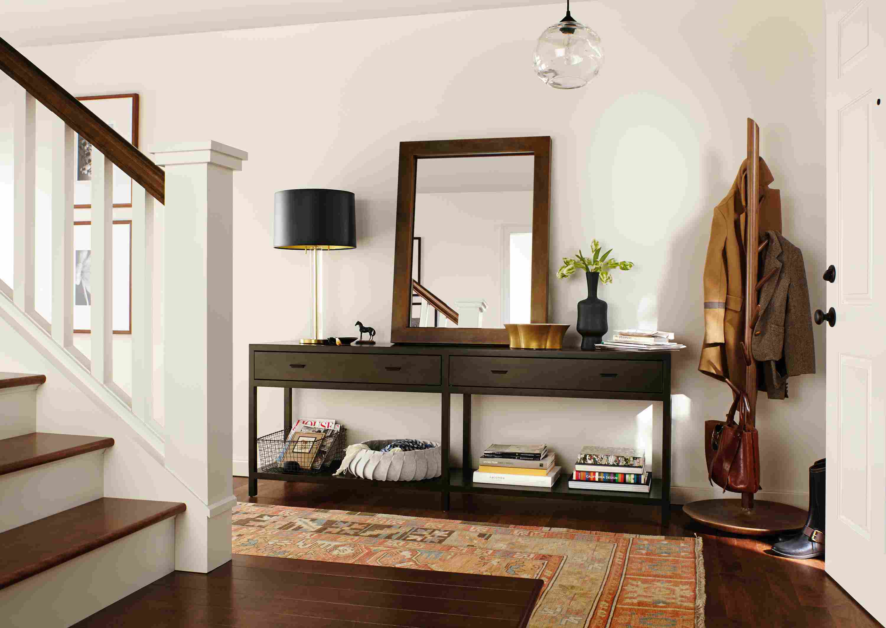 Detail of Berkeley console table in entryway.