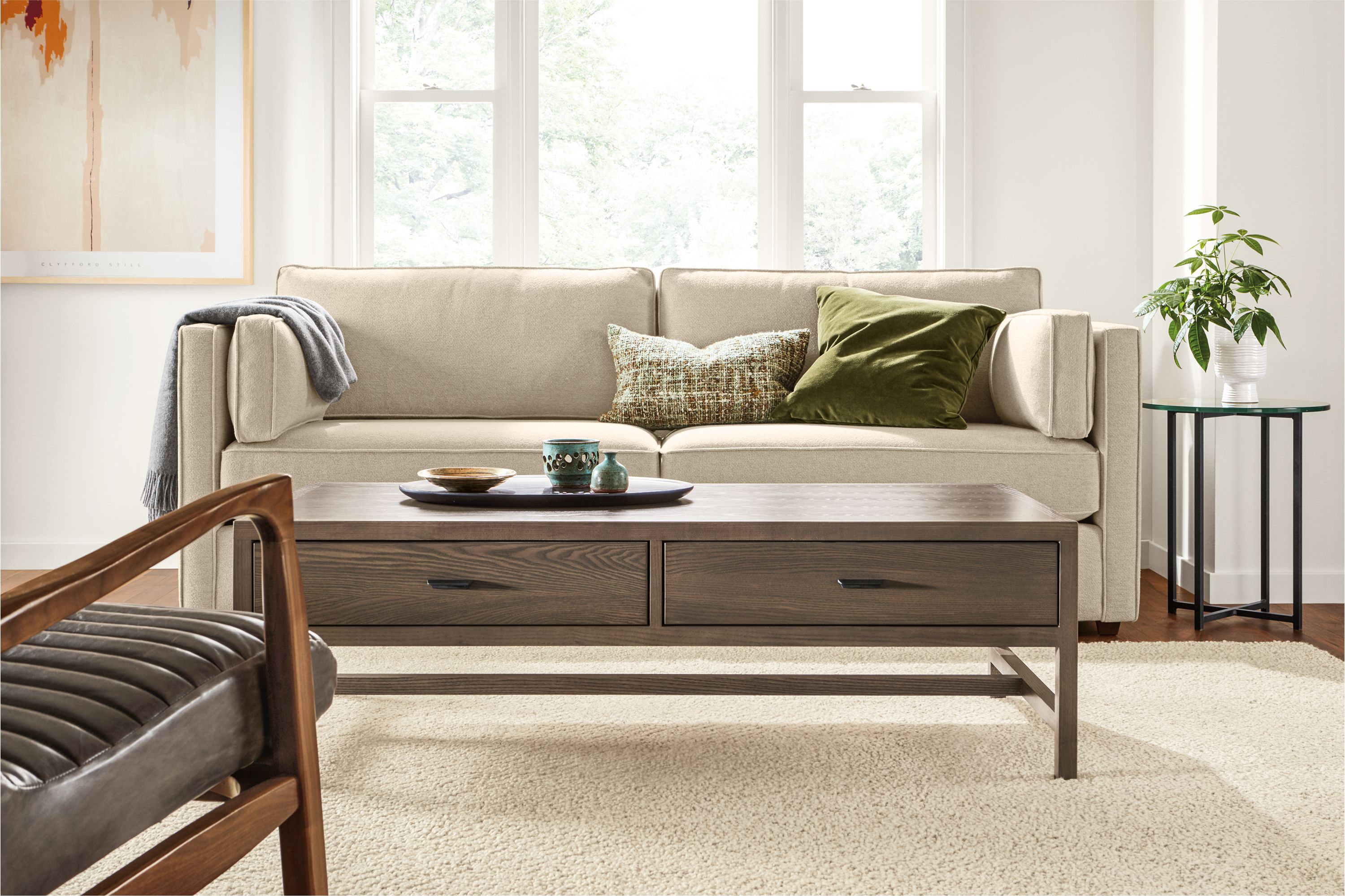 Detail of Berkeley storage coffee table.