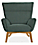 Front view of Boden Chair in Tatum Fabric.