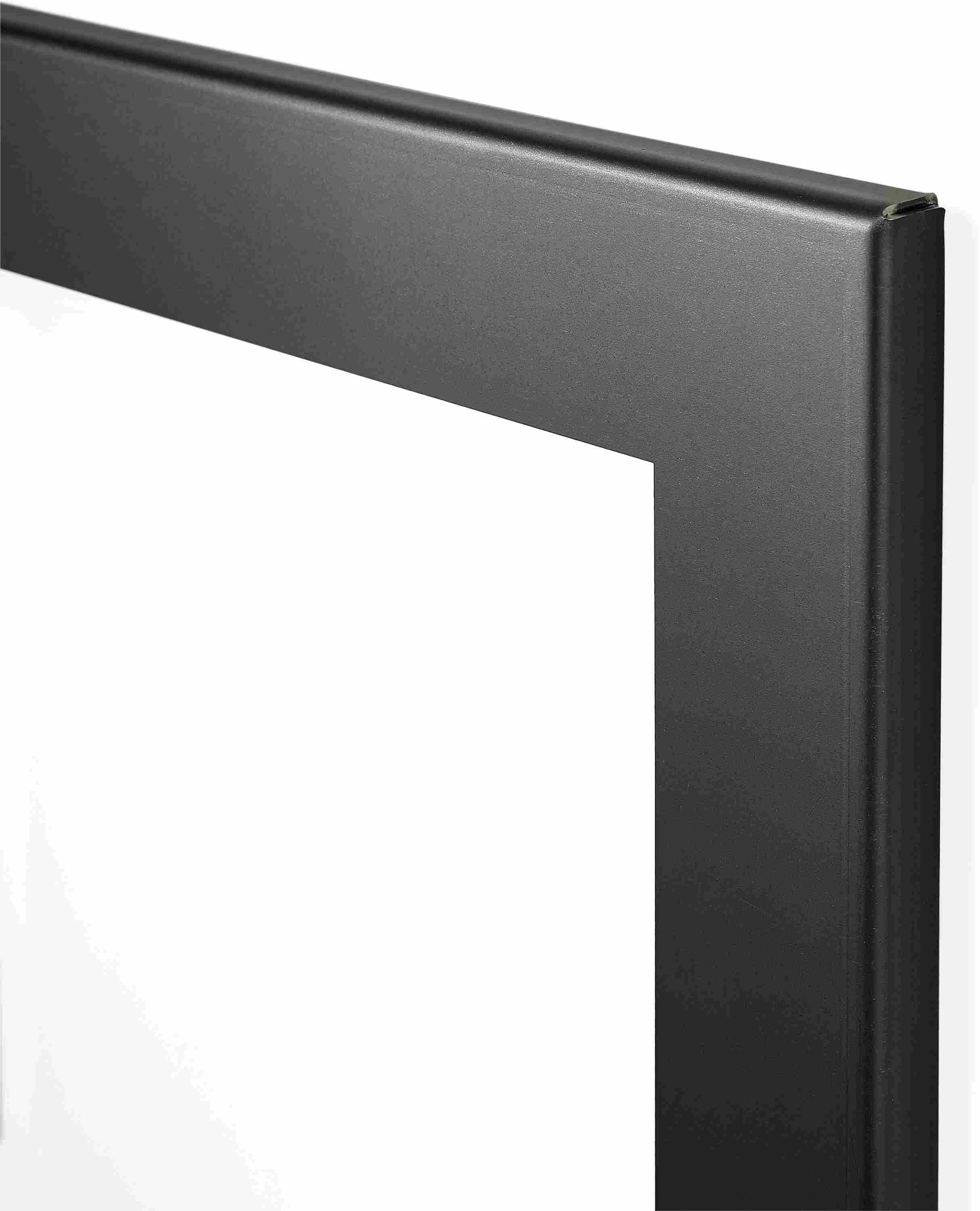 Corner detail of Borough 8x10 Frame in Natural Steel.