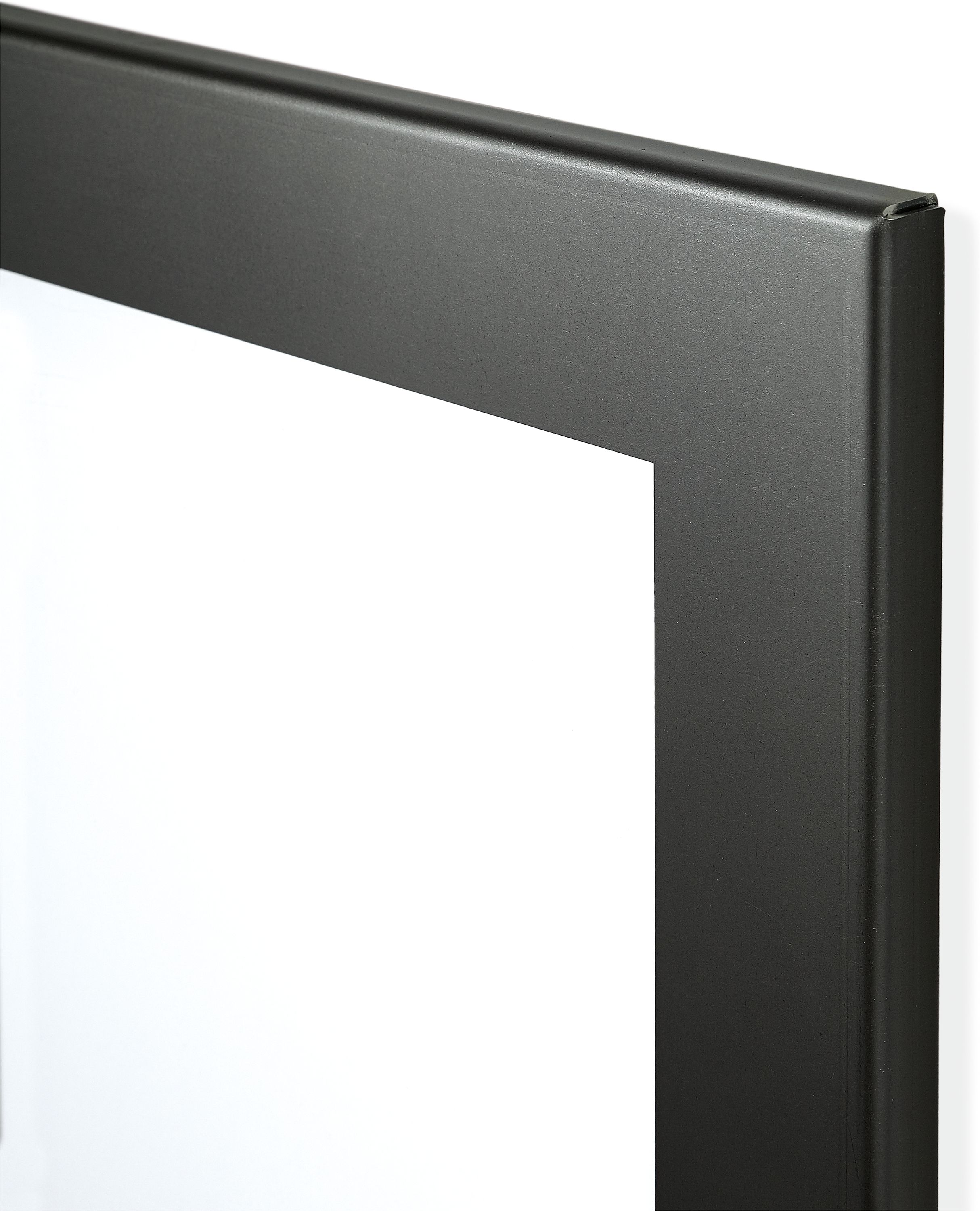 Corner detail of Borough 8x10 Frame in Natural Steel.