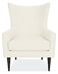 Front view of Bradford Chair in Tepic White.