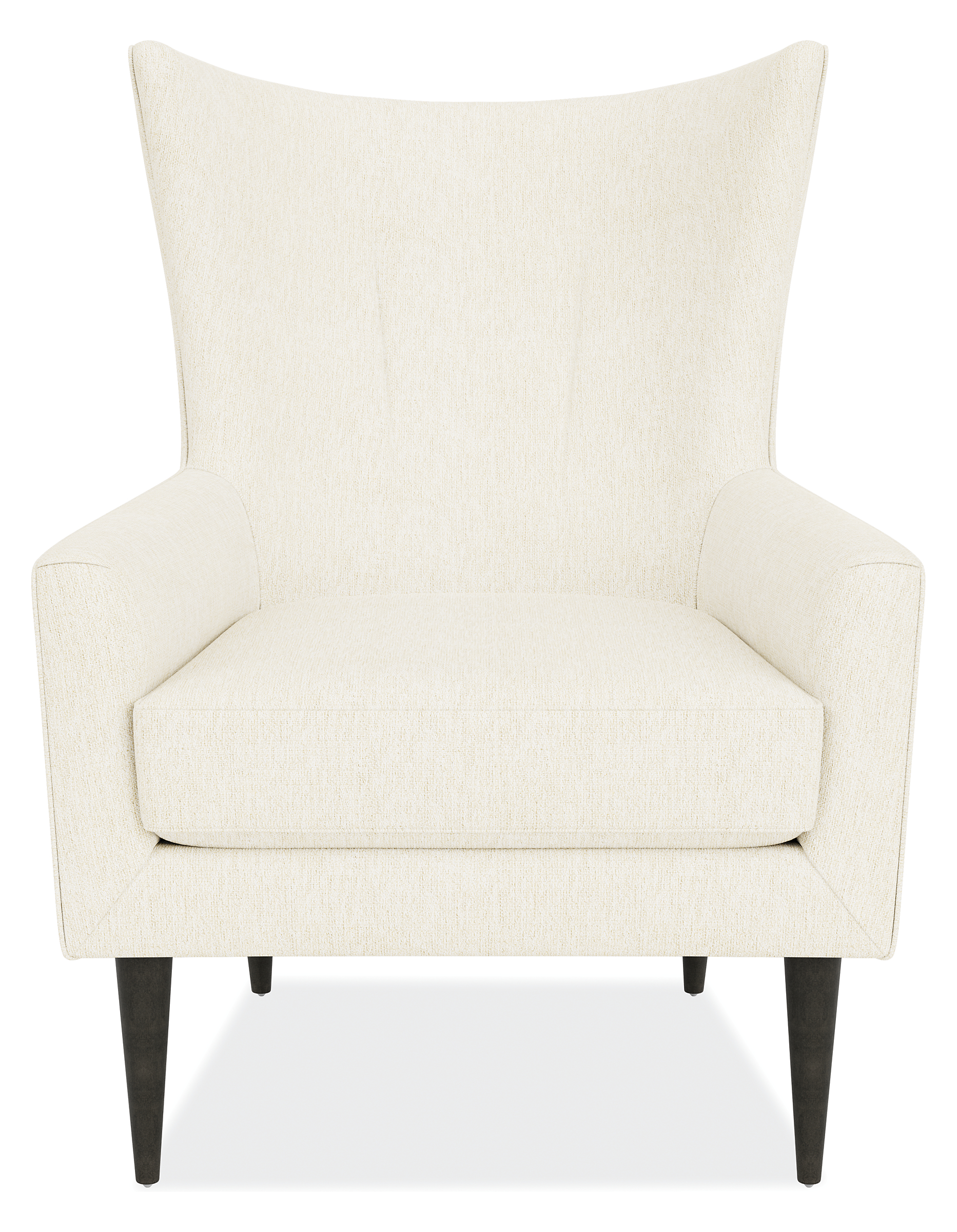 Front view of Bradford Chair in Tepic White.