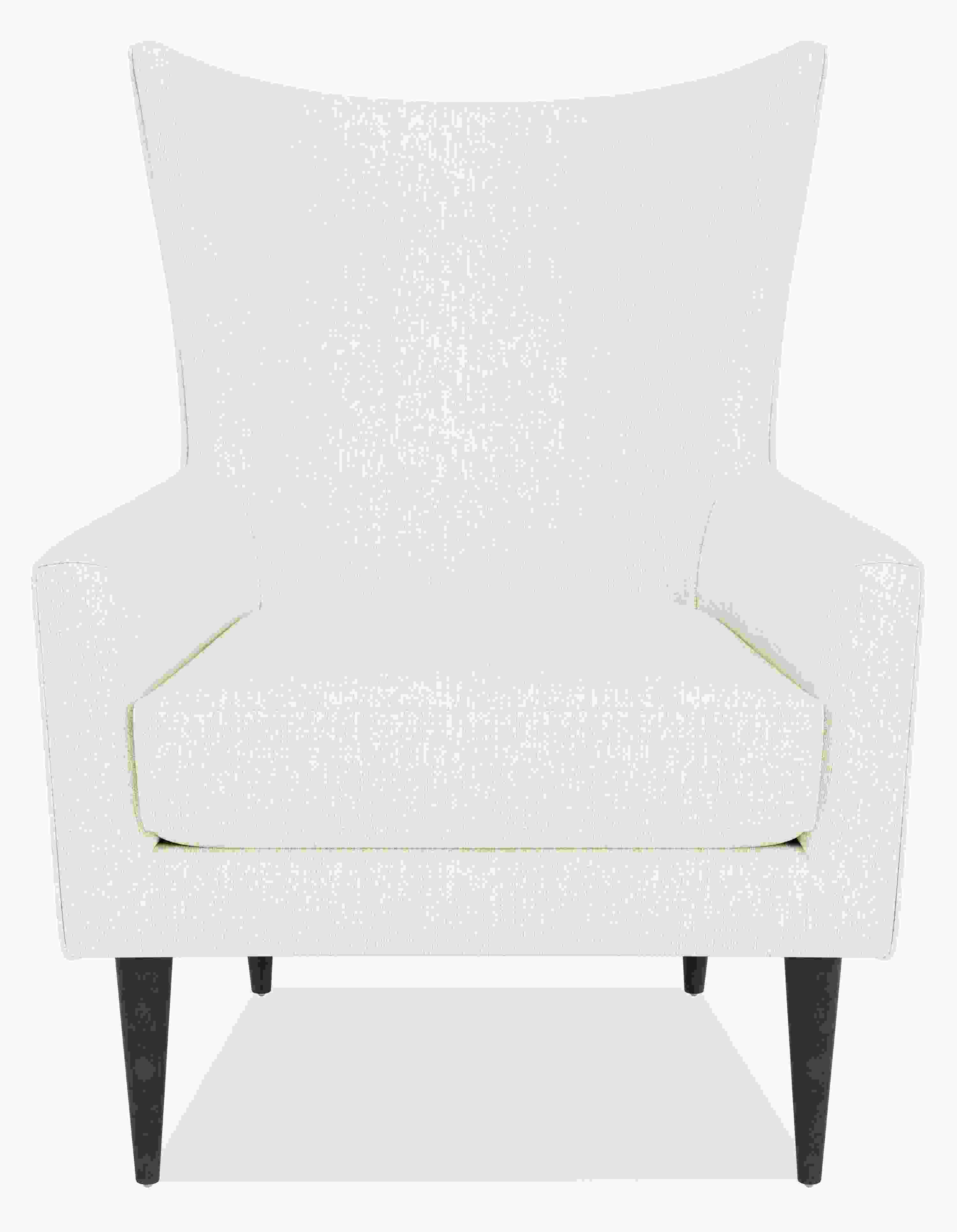 Front view of Bradford Chair in Tepic White.