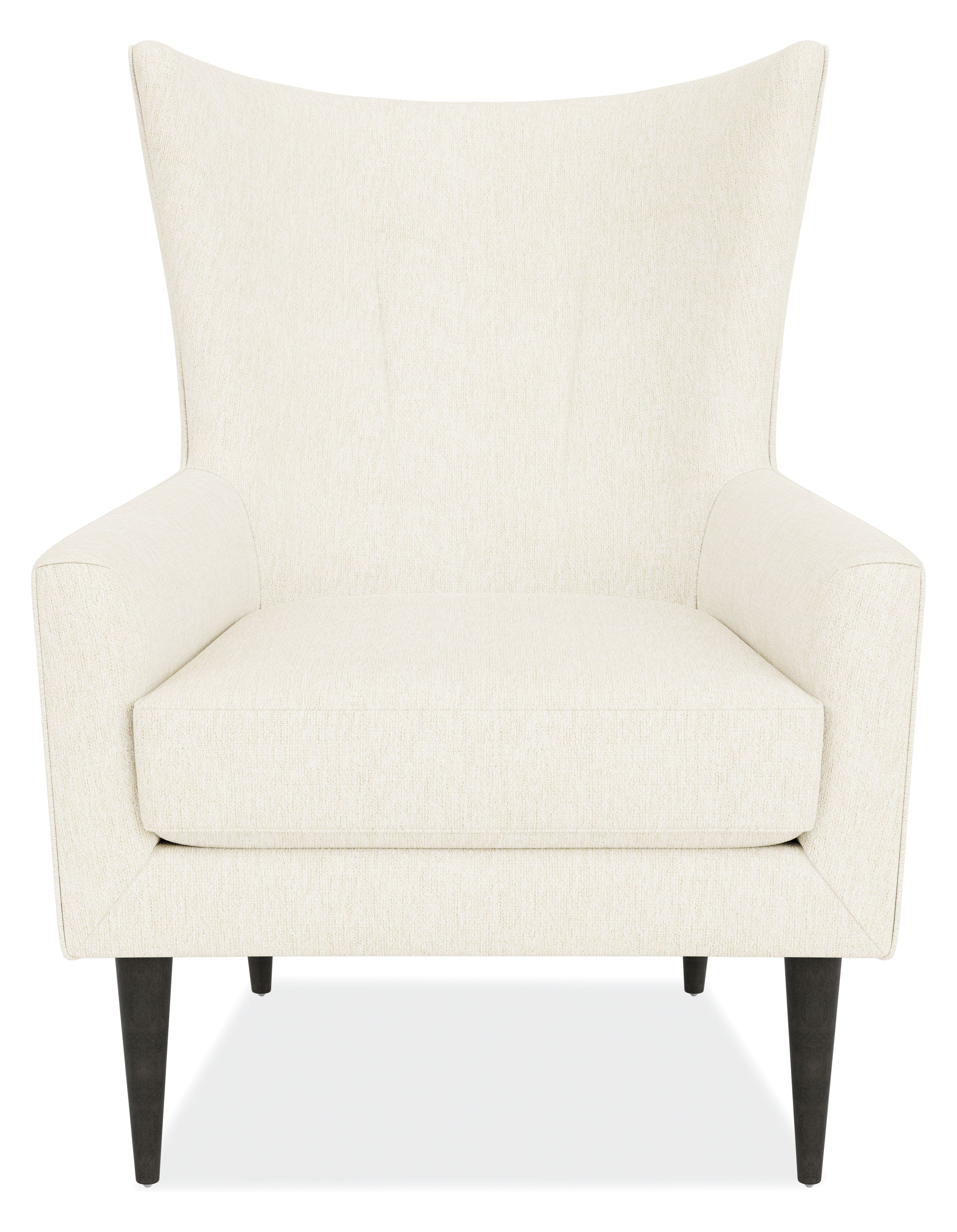 Front view of Bradford Chair in Tepic White.