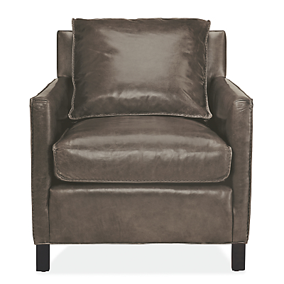 Front view of Bram Chair in Vento Smoke.