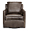 Front view of Bram Swivel Chair in Vento Smoke.