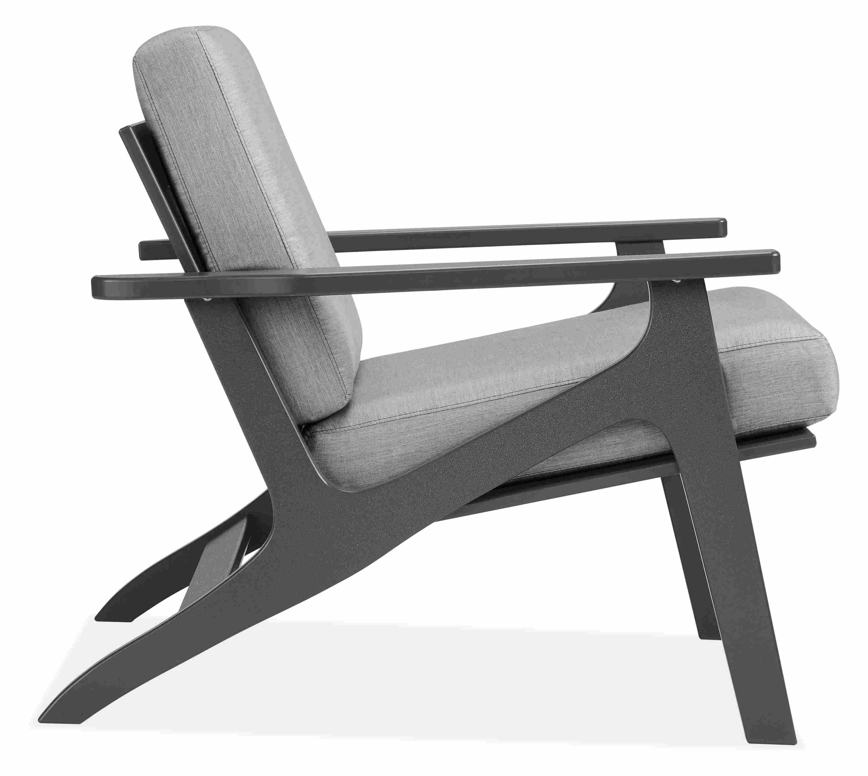 Side view of Breeze Chair in Canvas Fabric.