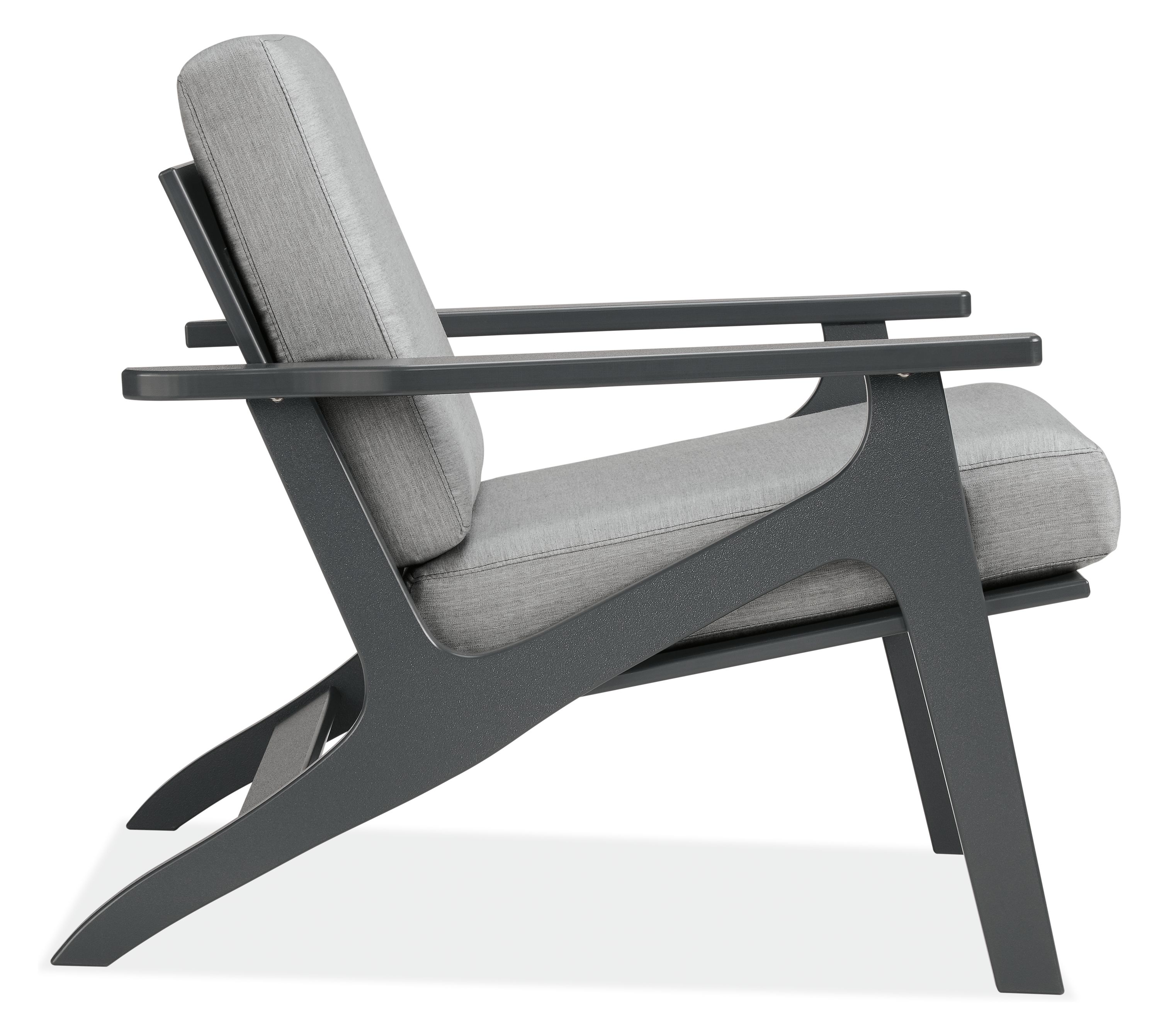Side view of Breeze Chair in Canvas Fabric.