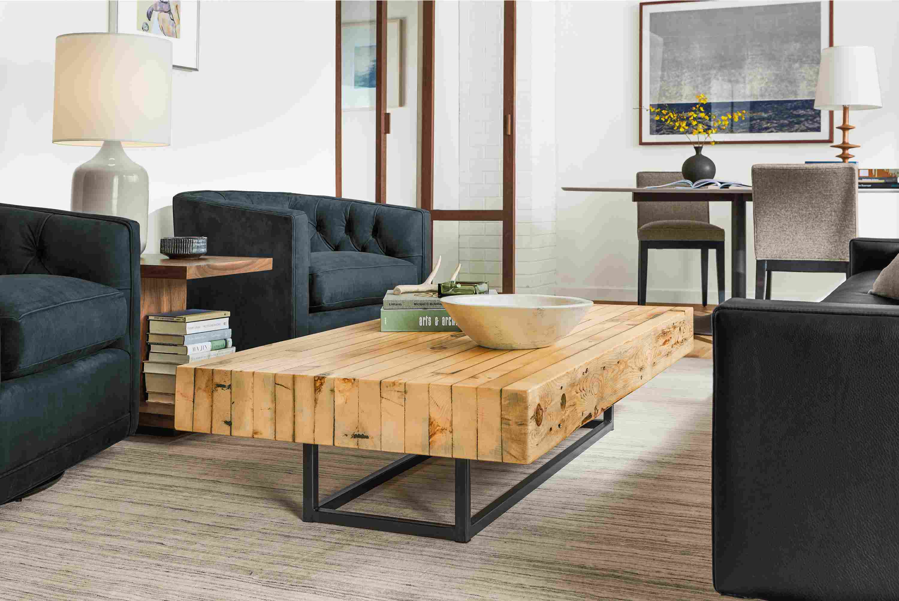 Detail of Briggs reclaimed coffee table.