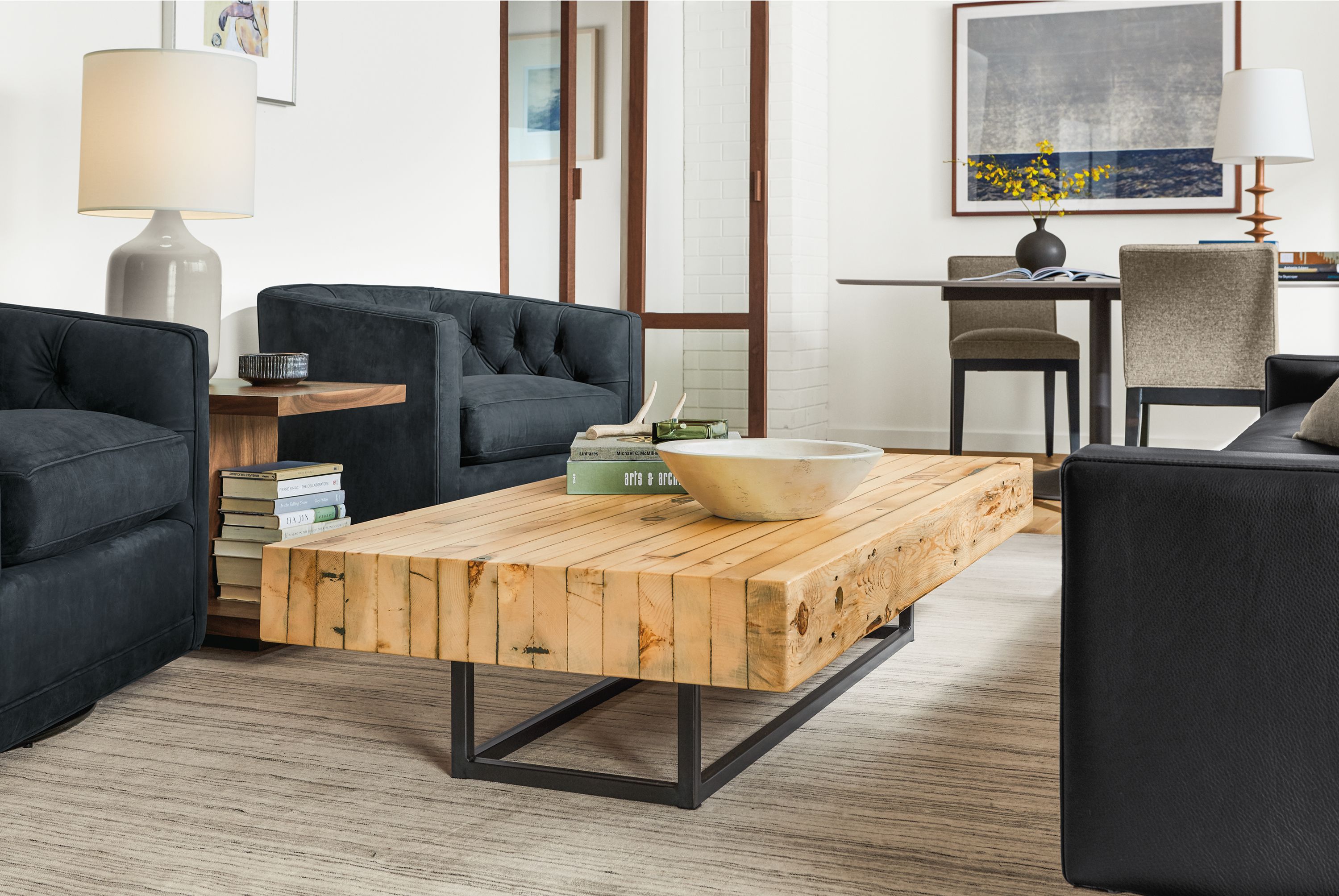 Detail of Briggs reclaimed coffee table.