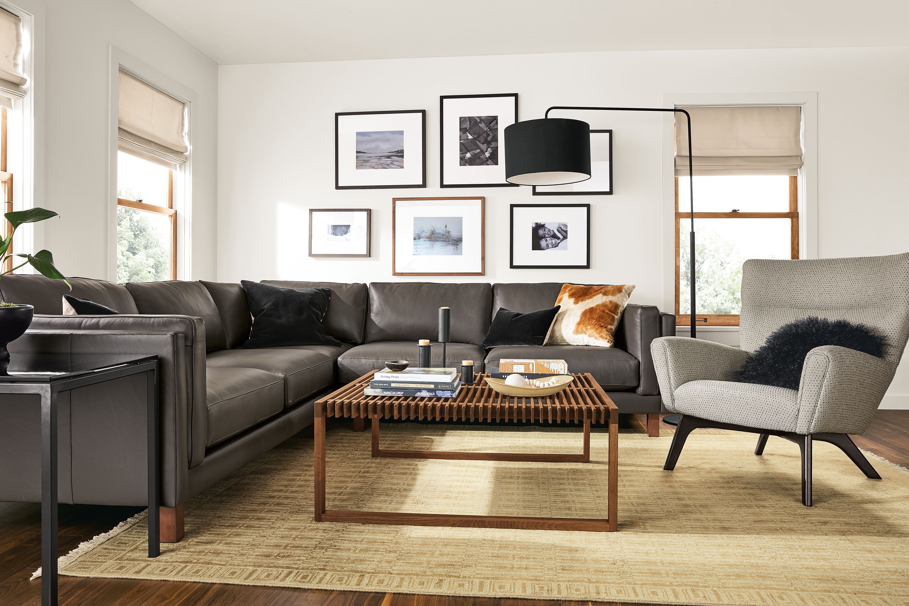 Cade Custom Leather Sectional - Modern Custom Furniture - Room & Board
