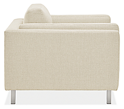 Side view of Cade Chair in Orla Ivory.