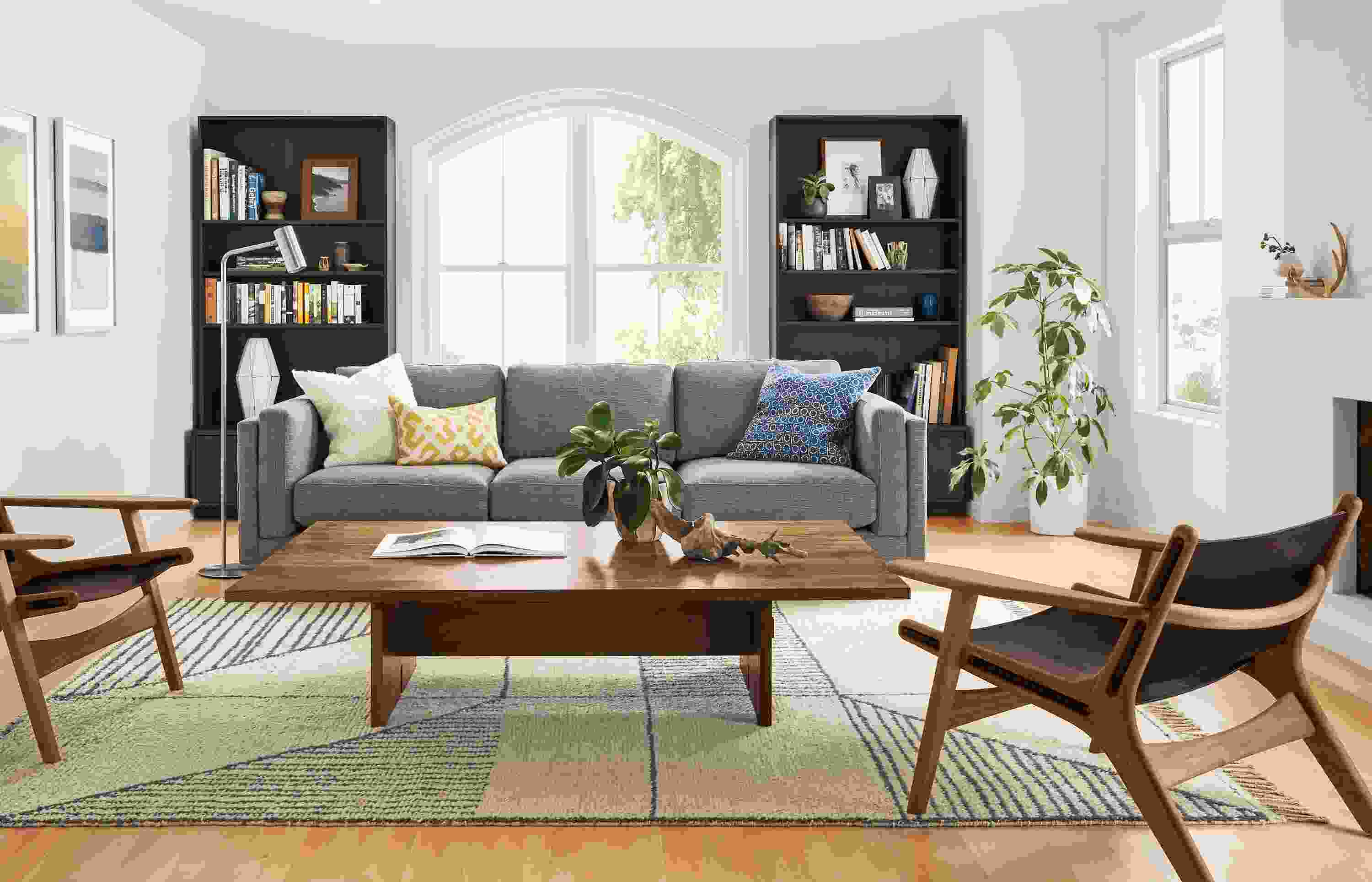 Detail of 101-inch Cade sofa.