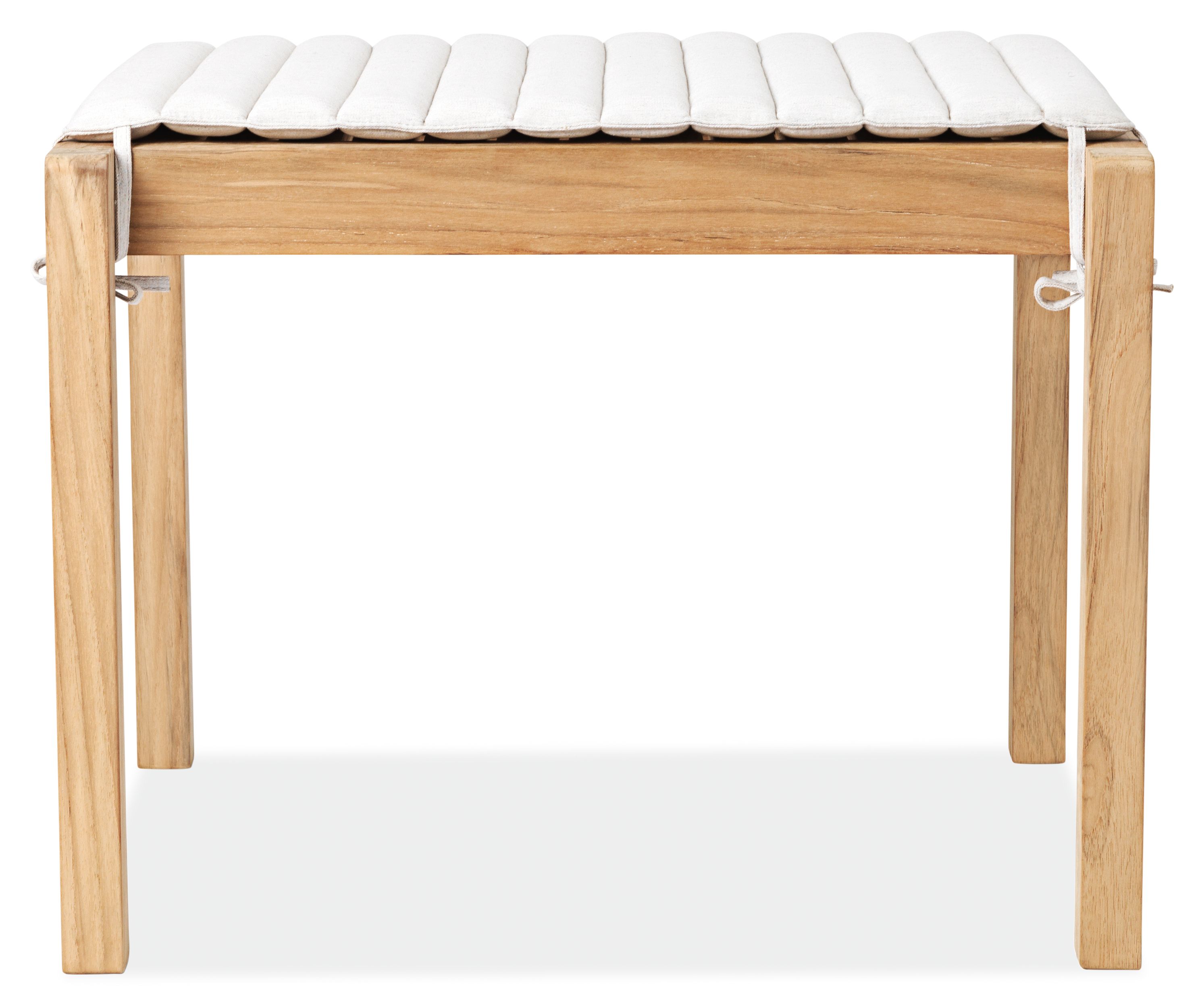 Front view of Carl Hansen Alfred Homann Outdoor Side Table with Cushion Agroa Life Oat.