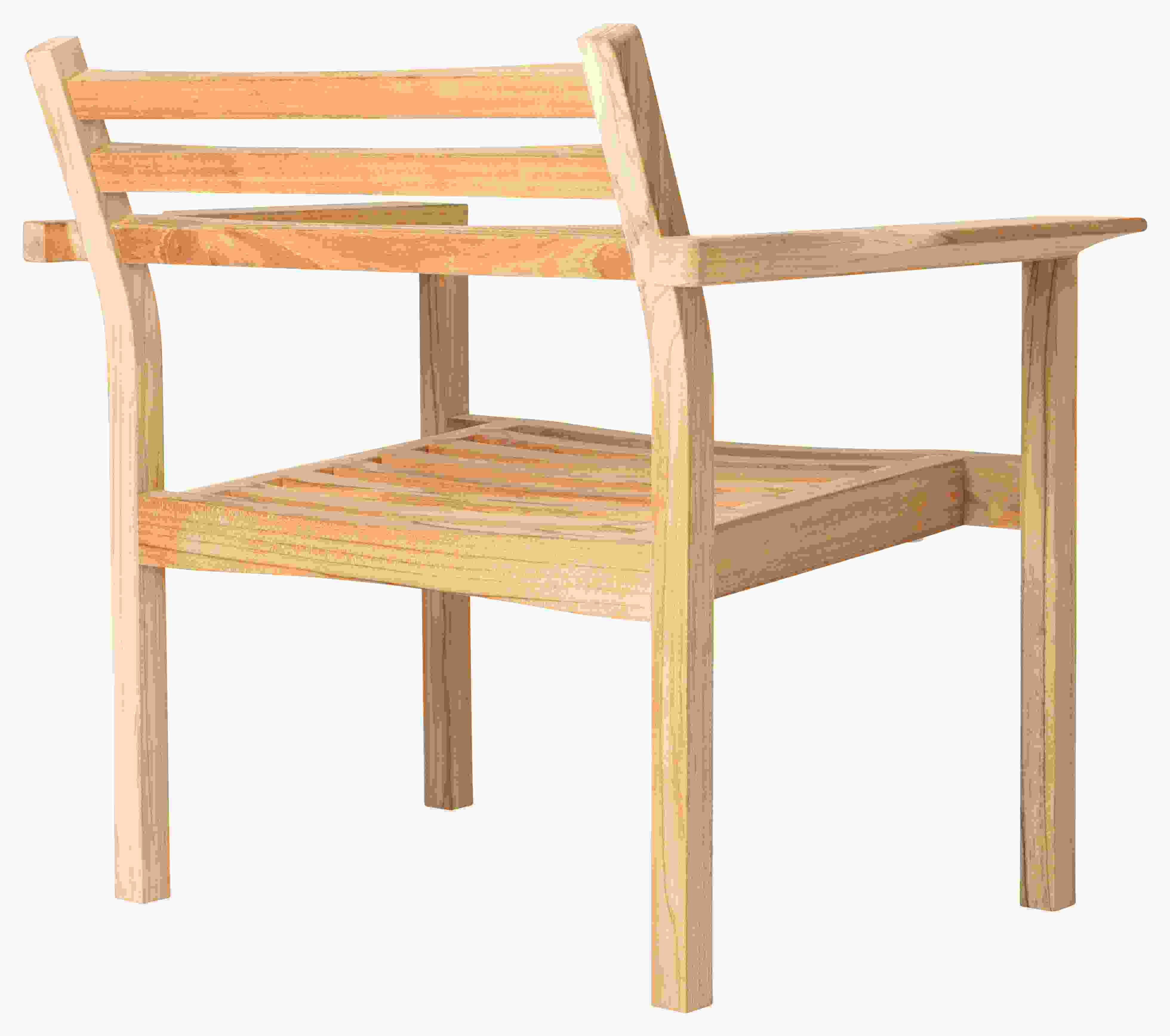 Back view of Carl Hansen Alfred Homann Outdoor 33 Lounge Chair in Teak.