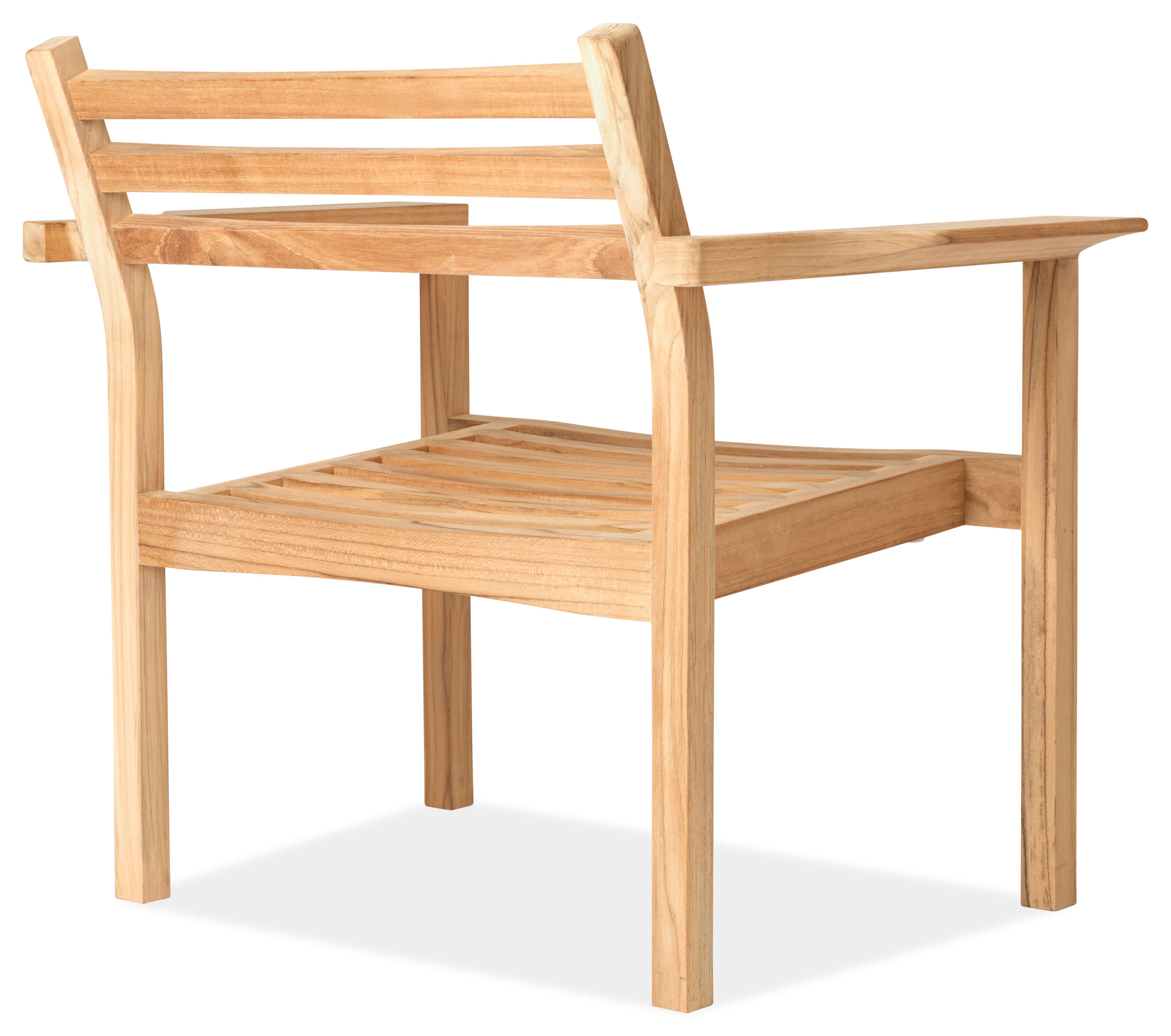Back view of Carl Hansen Alfred Homann Outdoor 33 Lounge Chair in Teak.
