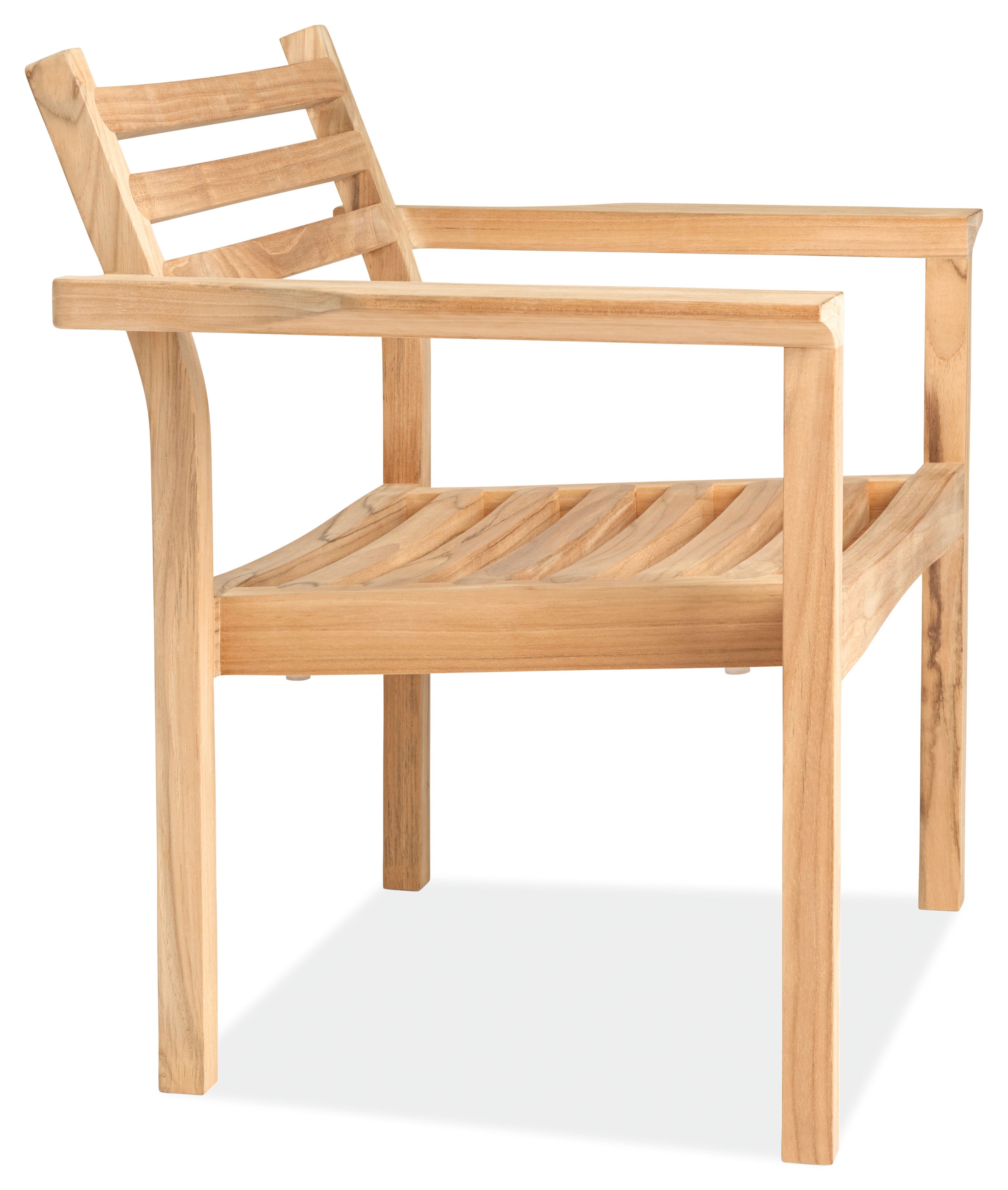 Side view of Carl Hansen Alfred Homann Outdoor 33 Lounge Chair in Teak.