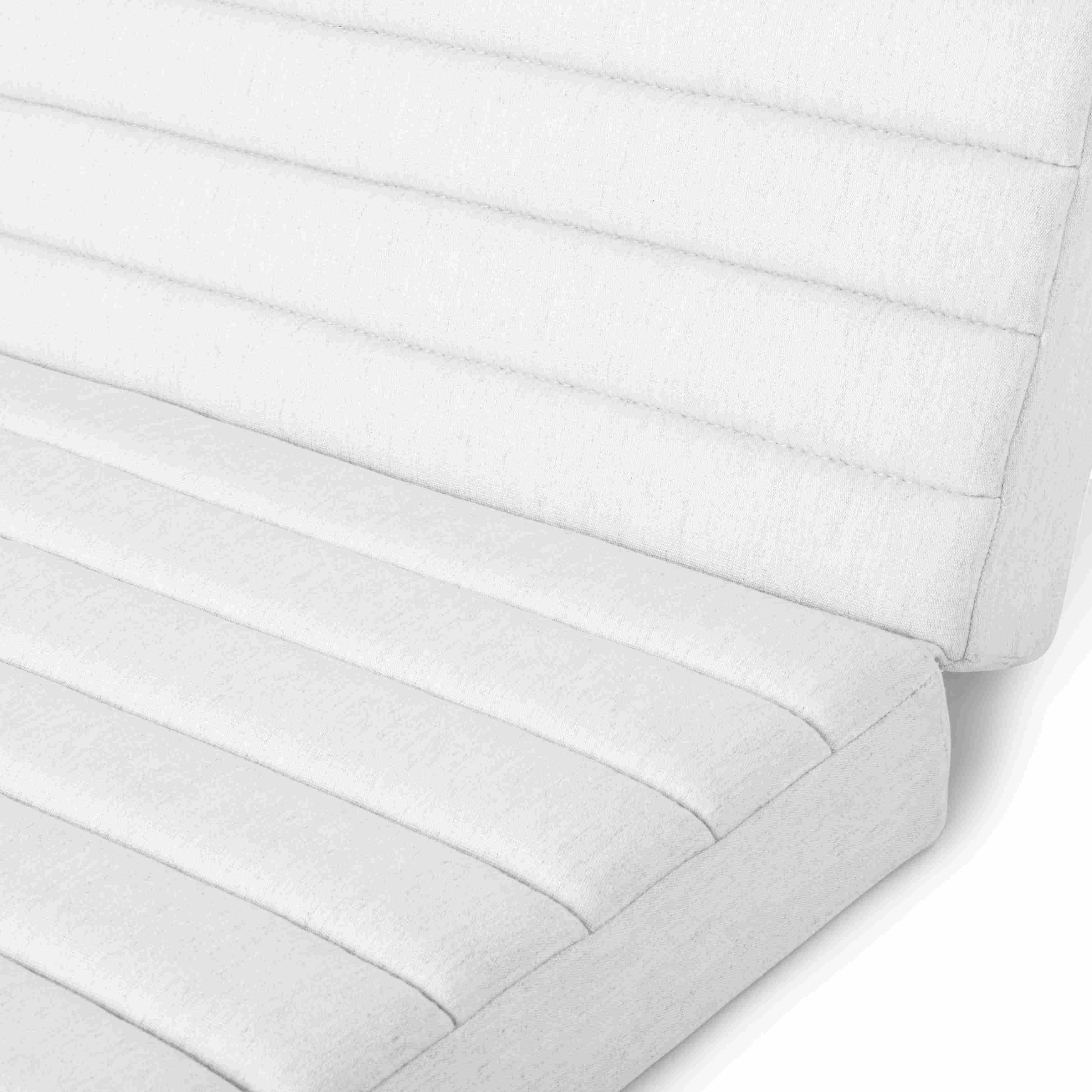 Detail view of Carl Hansen Alfred Homann Outdoor Chaise with Cushion Agroa Life Oat.