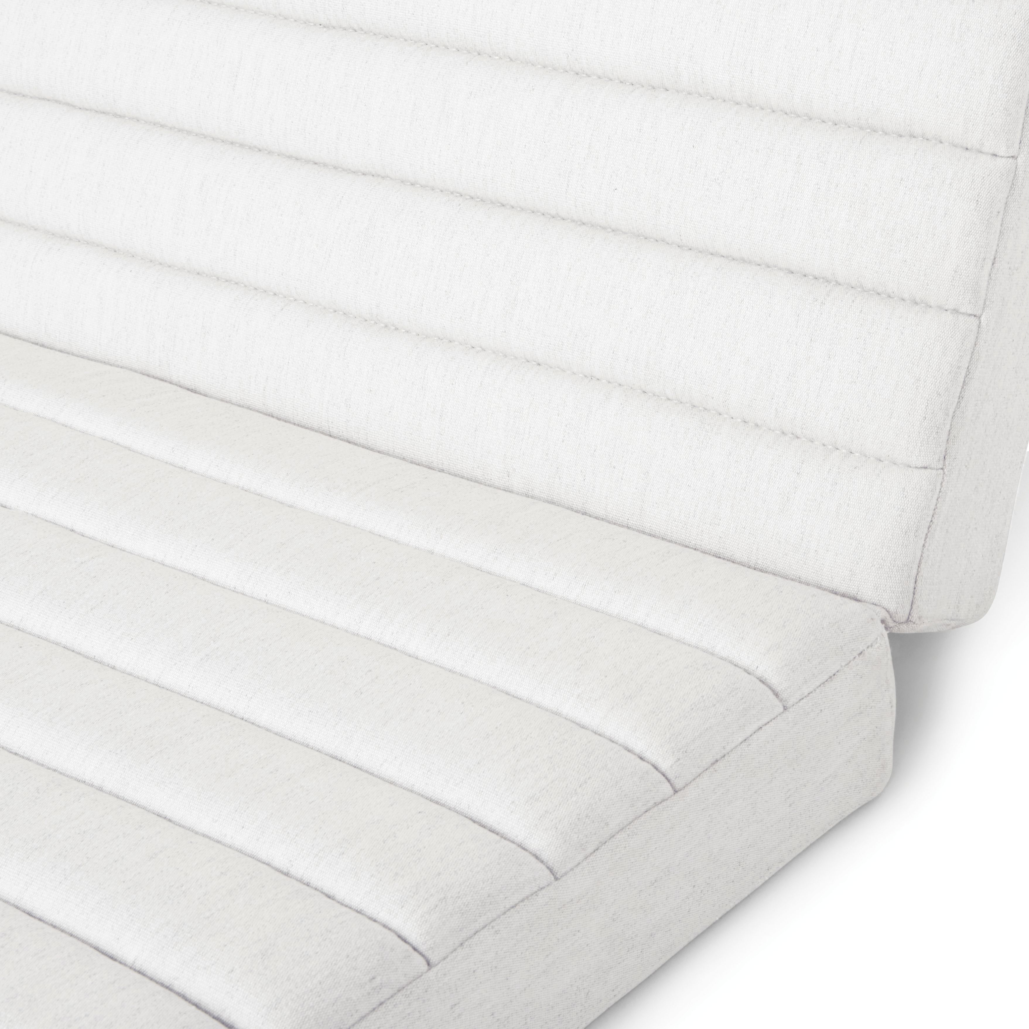 Detail view of Carl Hansen Alfred Homann Outdoor Chaise with Cushion Agroa Life Oat.