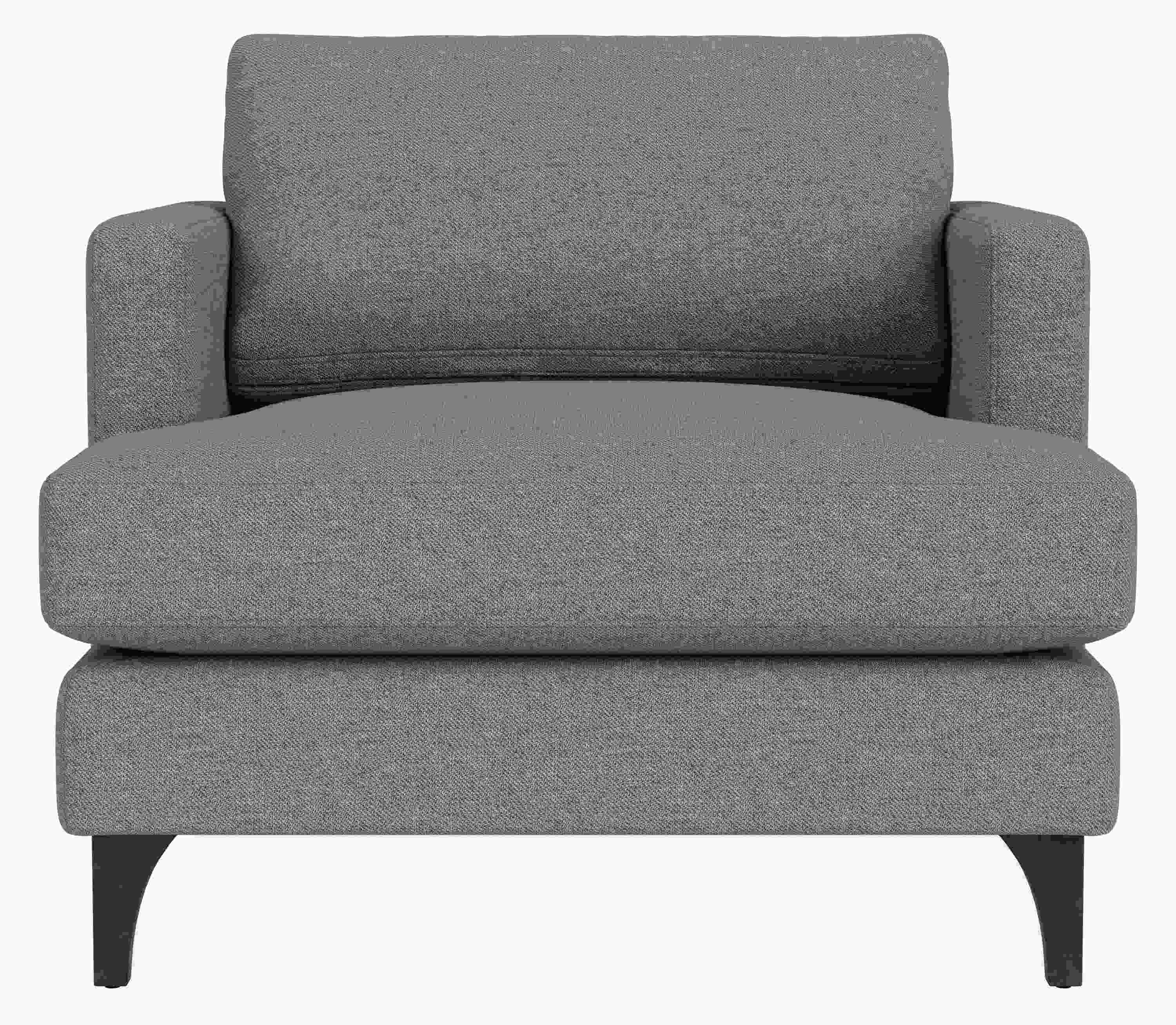 Front view of Carlton Chair in Gino Coal.