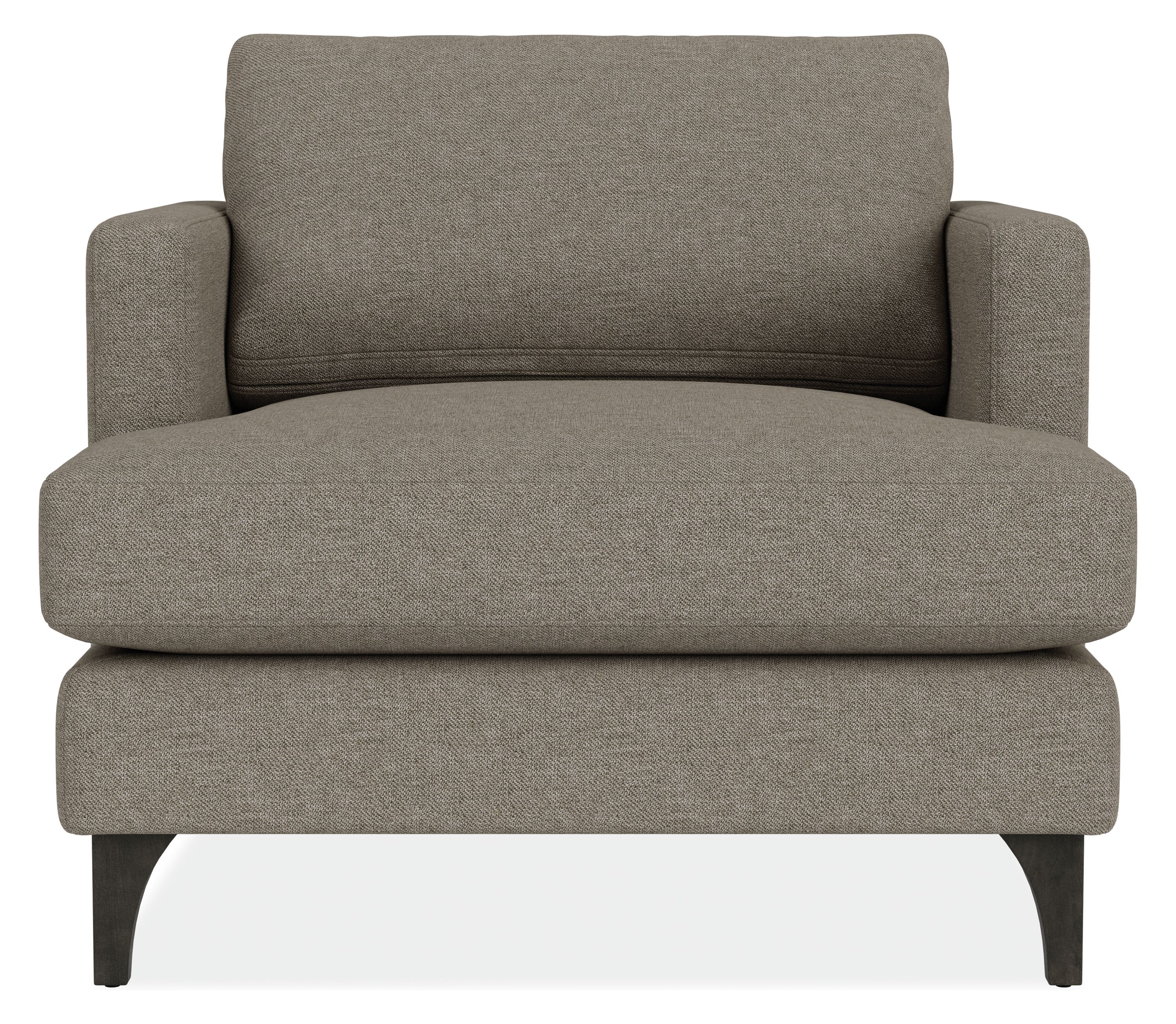 Front view of Carlton Chair in Gino Coal.