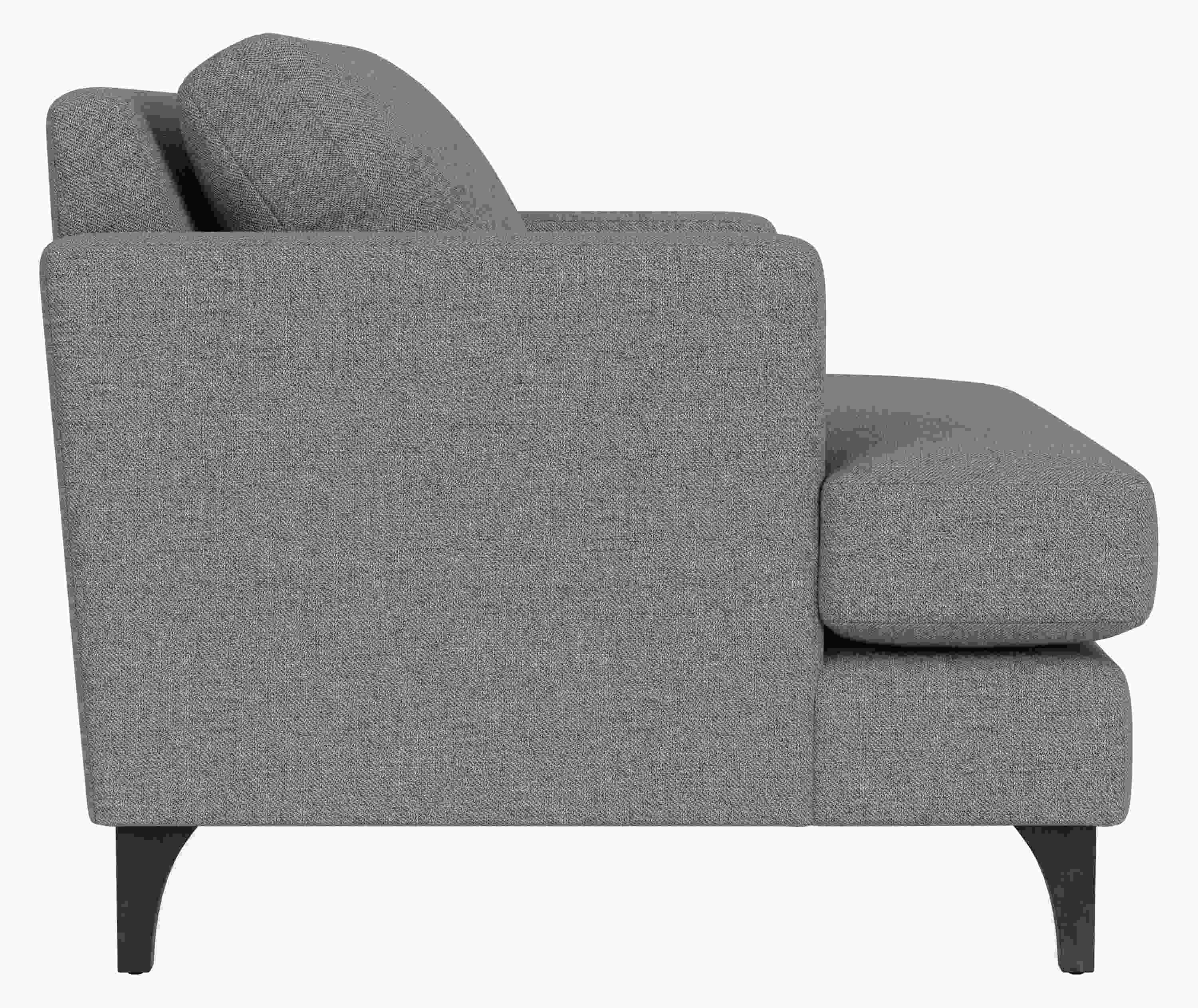Side view of Carlton Chair in Gino Coal.