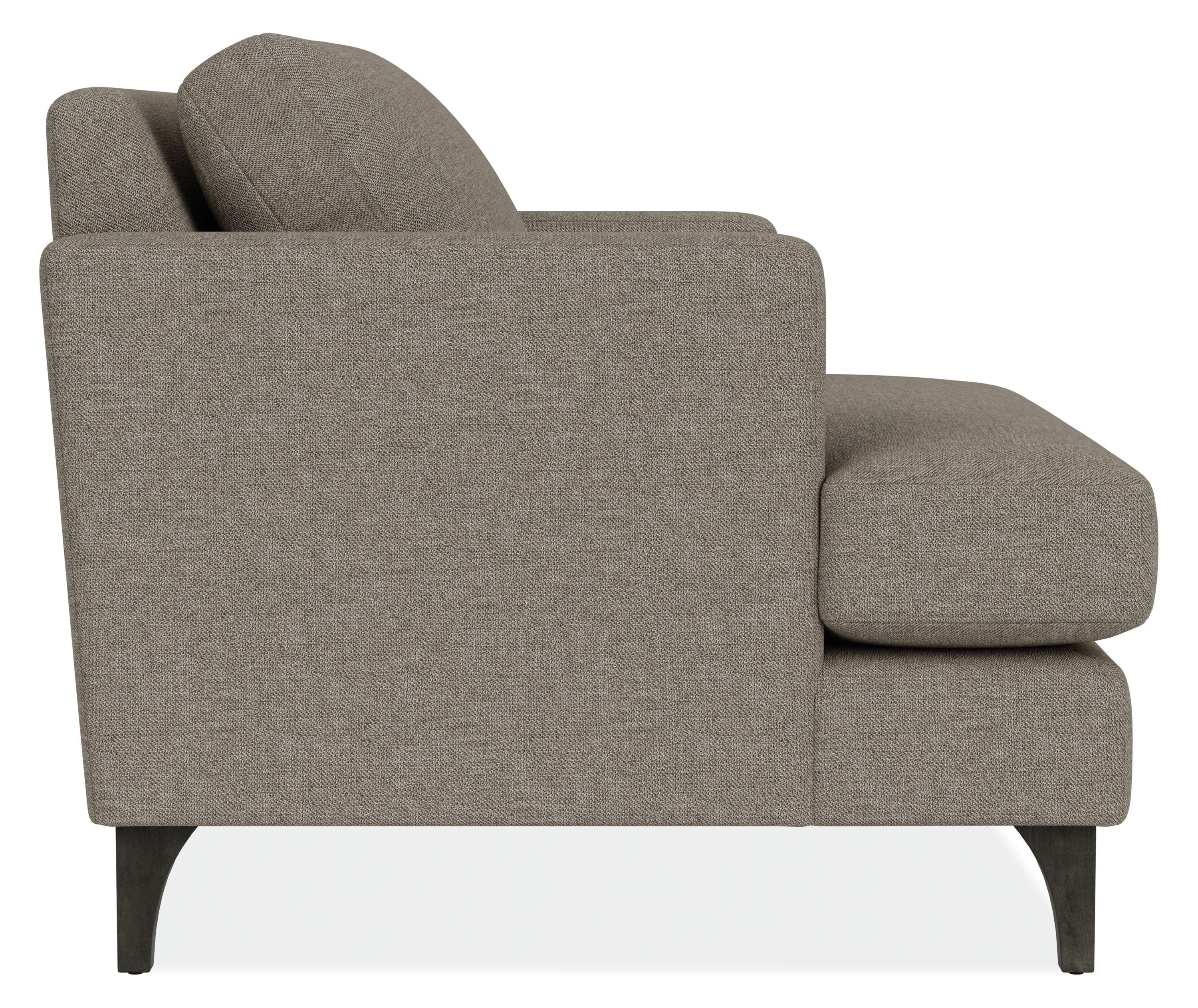 Side view of Carlton Chair in Gino Coal.