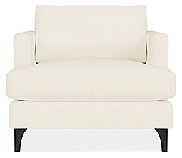 Front view of Carlton Chair in Orla White.